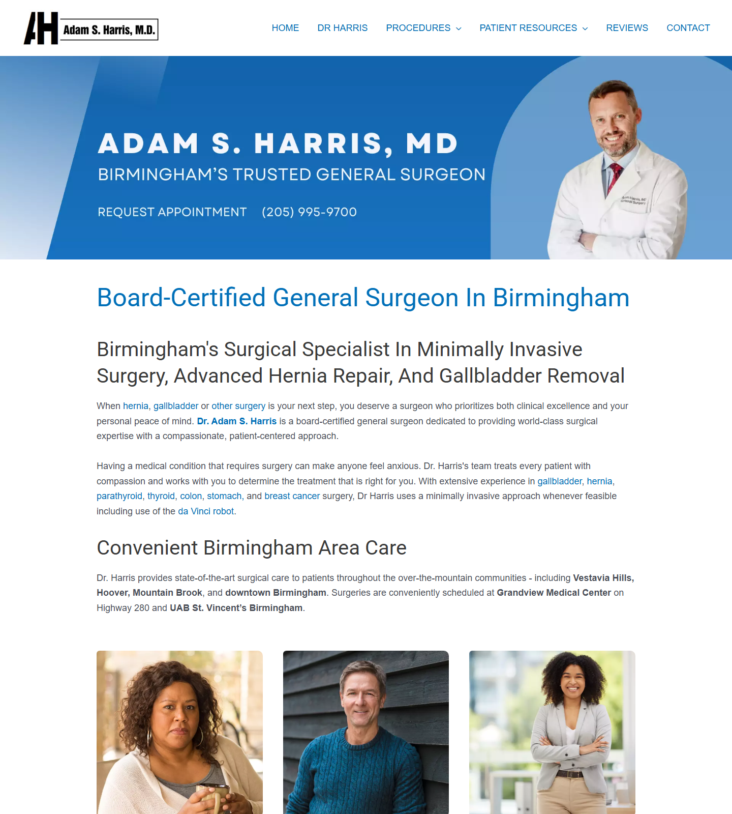 Adam S. Harris, M.D., LLC — Adam S. Harris, M.D., LLC website homepage (Birmingham, AL)