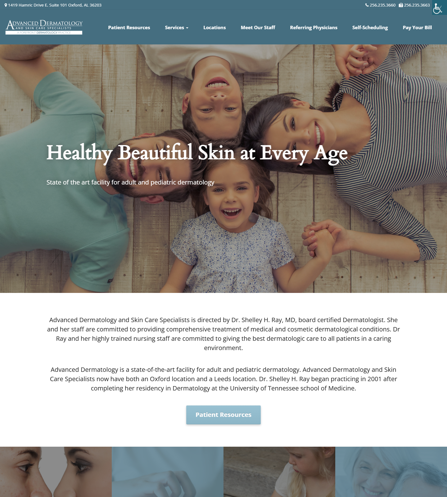 Advanced Dermatology and Skin Care Specialists — Advanced Dermatology and Skin Care Specialists website homepage (Leeds, AL)