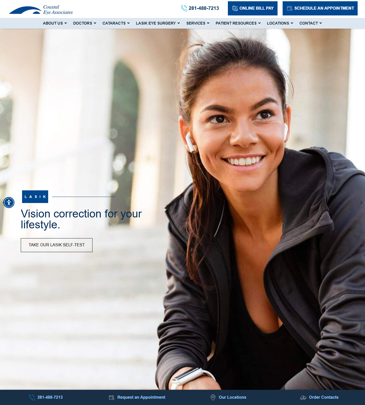 Advanced Laser Vision & Surgical Institute — Advanced Laser Vision & Surgical Institute website homepage (Houston, TX plastic & cosmetic surgery)