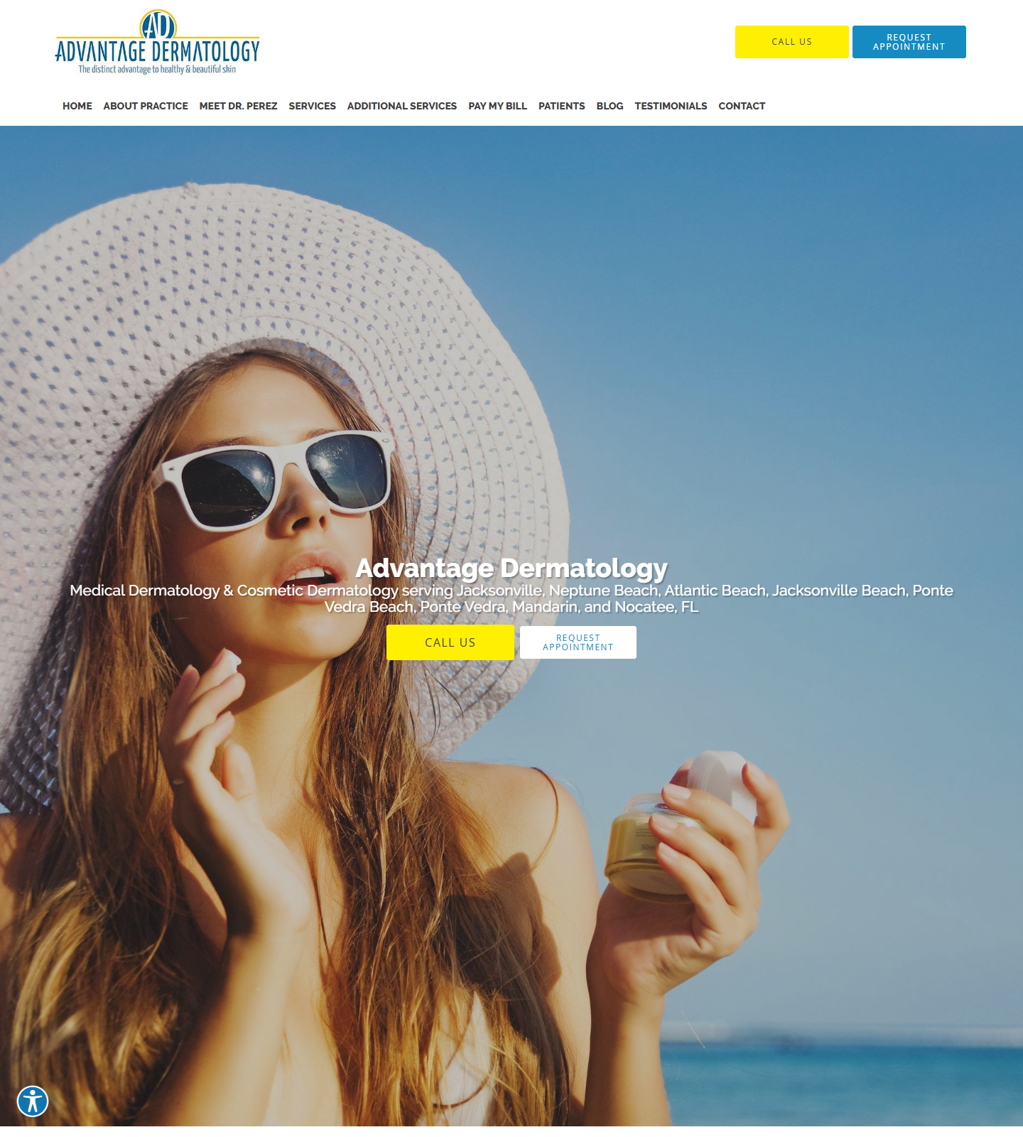Advantage Dermatology, PA — Advantage Dermatology, PA website homepage (Jacksonville, FL)
