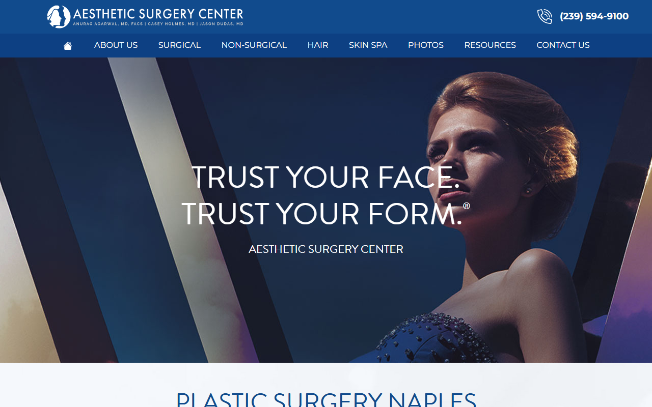 Dr. Anurag Agarwal — Aesthetic Surgery Center: Anurag Agarwal, MD, FACS website homepage (Naples, FL plastic & cosmetic surgery)