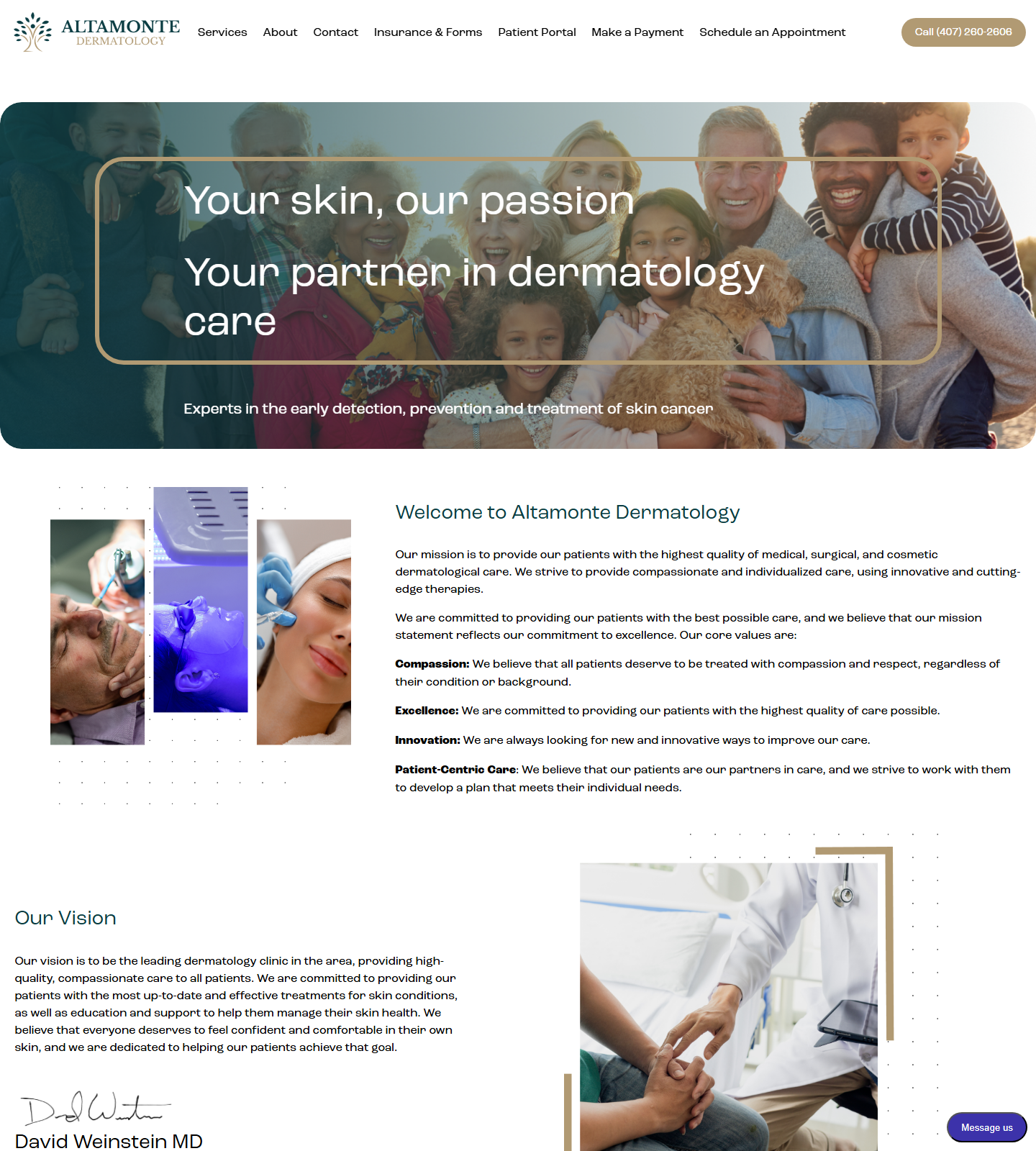 Altamonte Dermatology — Altamonte Dermatology website homepage (Altamonte Springs, FL)