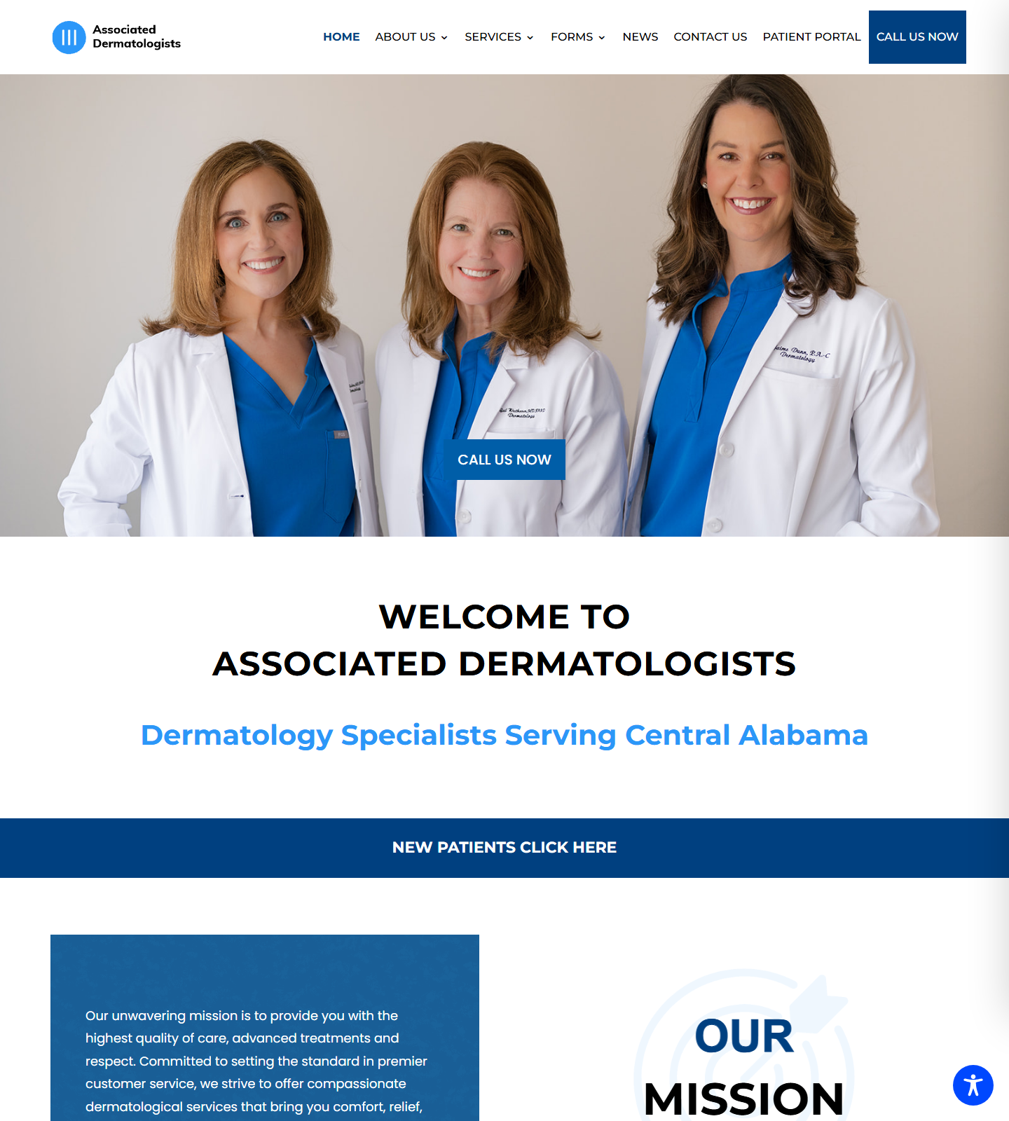 Associated Dermatologists — Associated Dermatologists website homepage (Birmingham, AL)