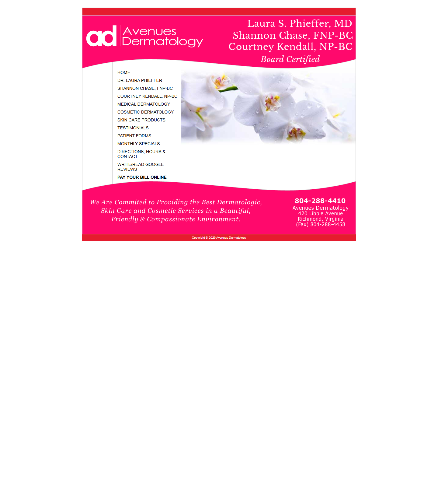Avenues Dermatology — Avenues Dermatology website homepage (Richmond, VA)