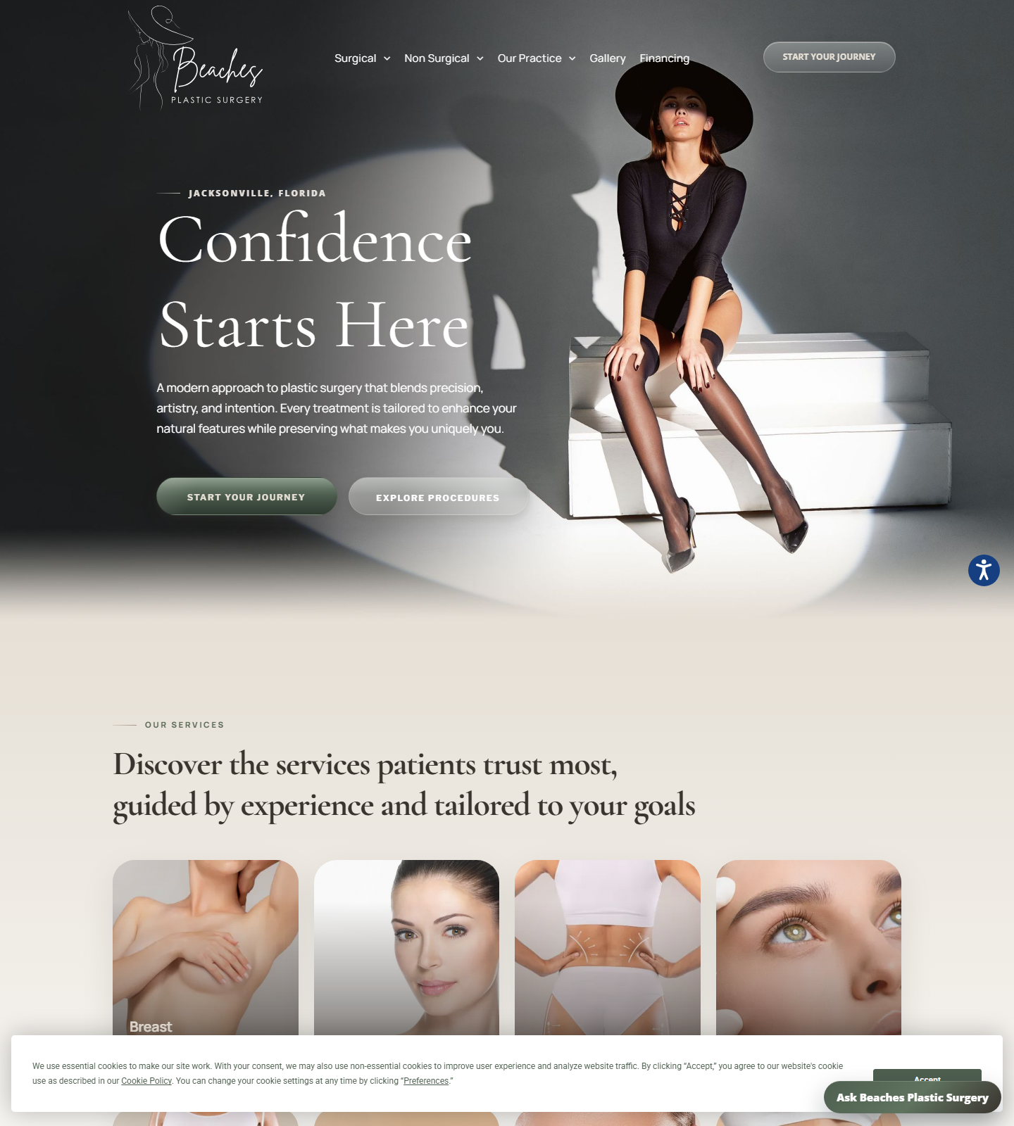 Beaches Plastic Surgery — Beaches Plastic Surgery: Scott J Trimas MD website homepage (Jacksonville Beach, FL)