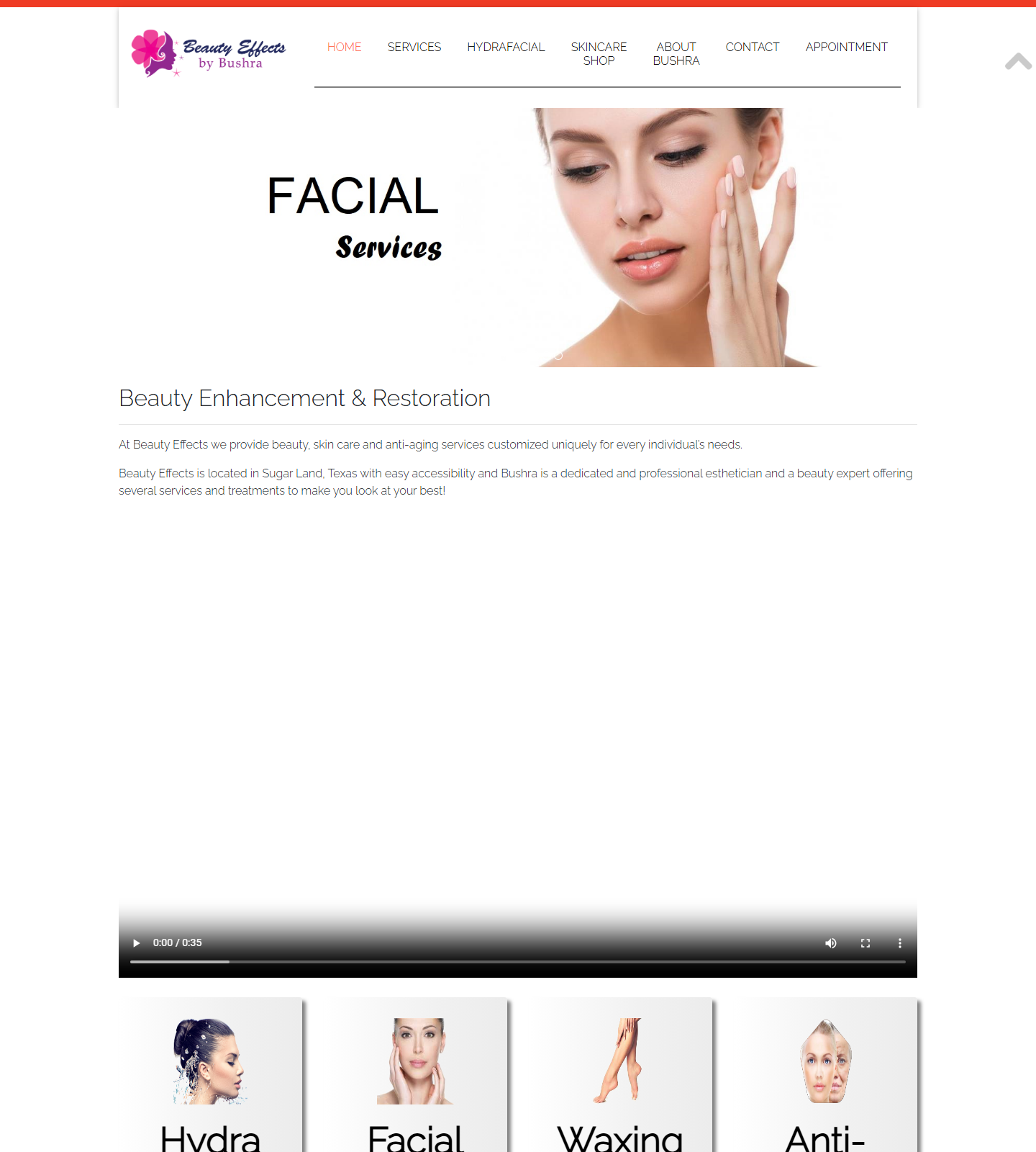 Beauty Effects — Beauty Effects website homepage (Sugar Land, TX plastic & cosmetic surgery)