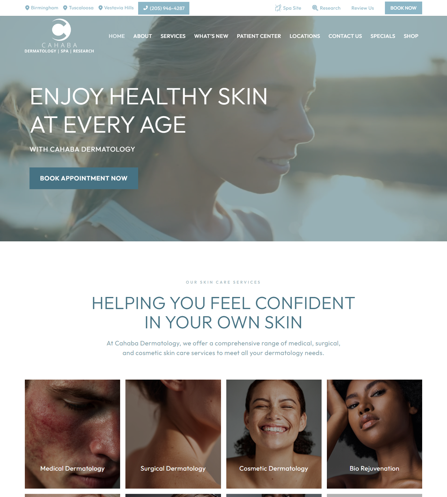 Cahaba Dermatology & Skin Health Center — Cahaba Dermatology & Skin Health Center website homepage (Birmingham, AL)
