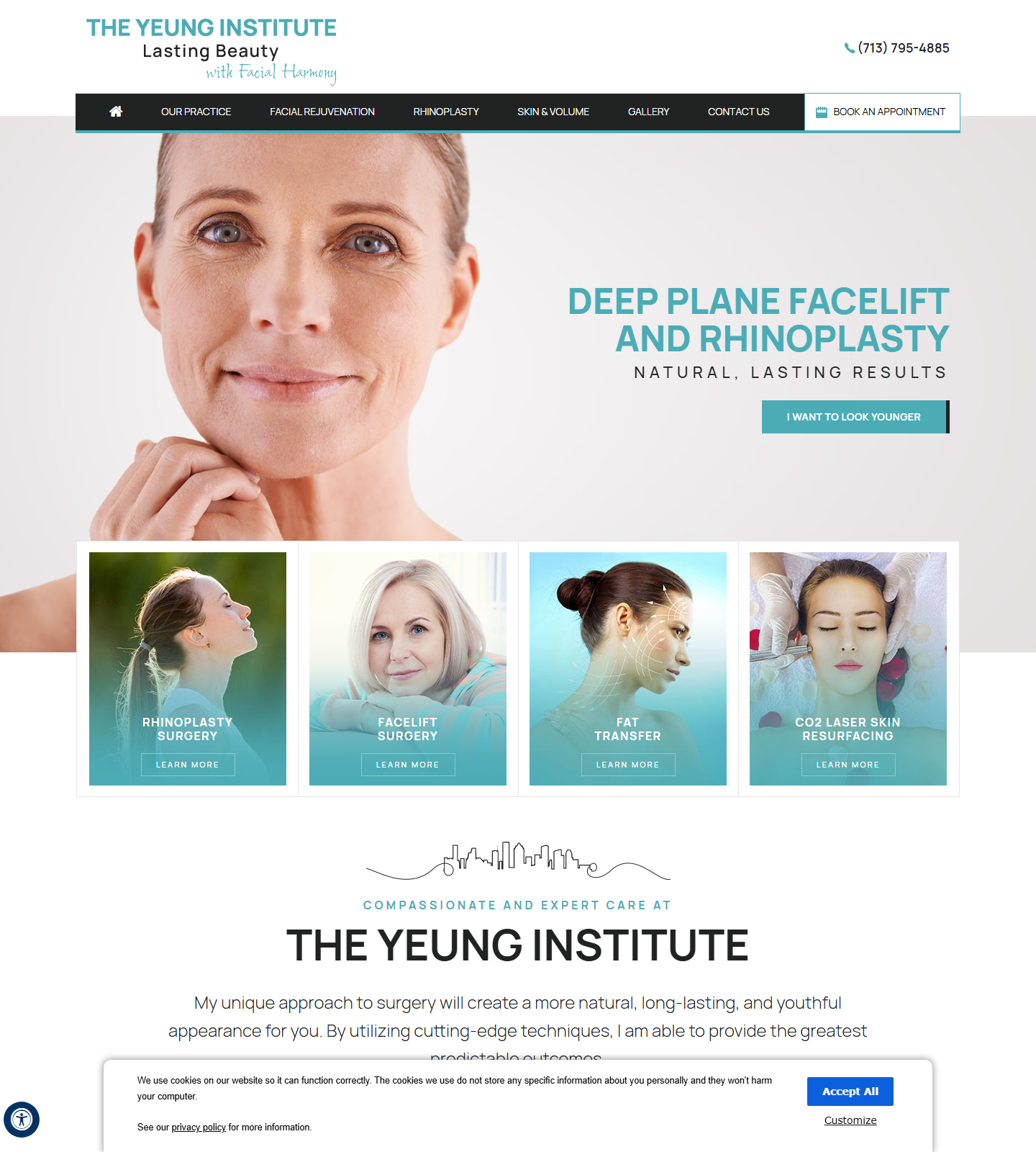 Cecil S. T. Yeung, M.D., F.A.C.S. - The Yeung Institute — Cecil S. T. Yeung, M.D., F.A.C.S. - The Yeung Institute website homepage (Houston, TX plastic & cosmetic surgery)