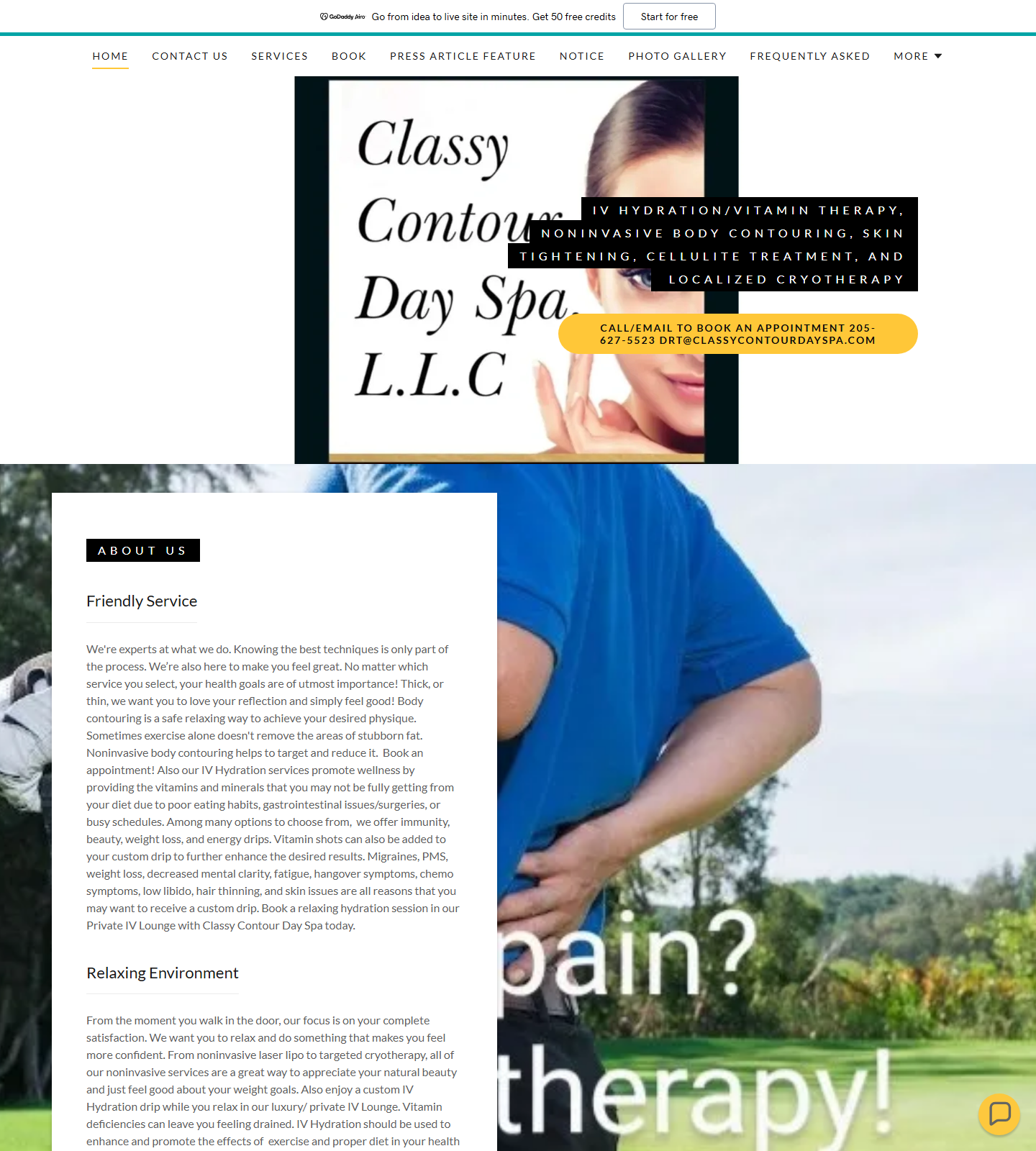 Classy Contour Day Spa, LLC — Classy Contour Day Spa, LLC website homepage (Birmingham, AL)