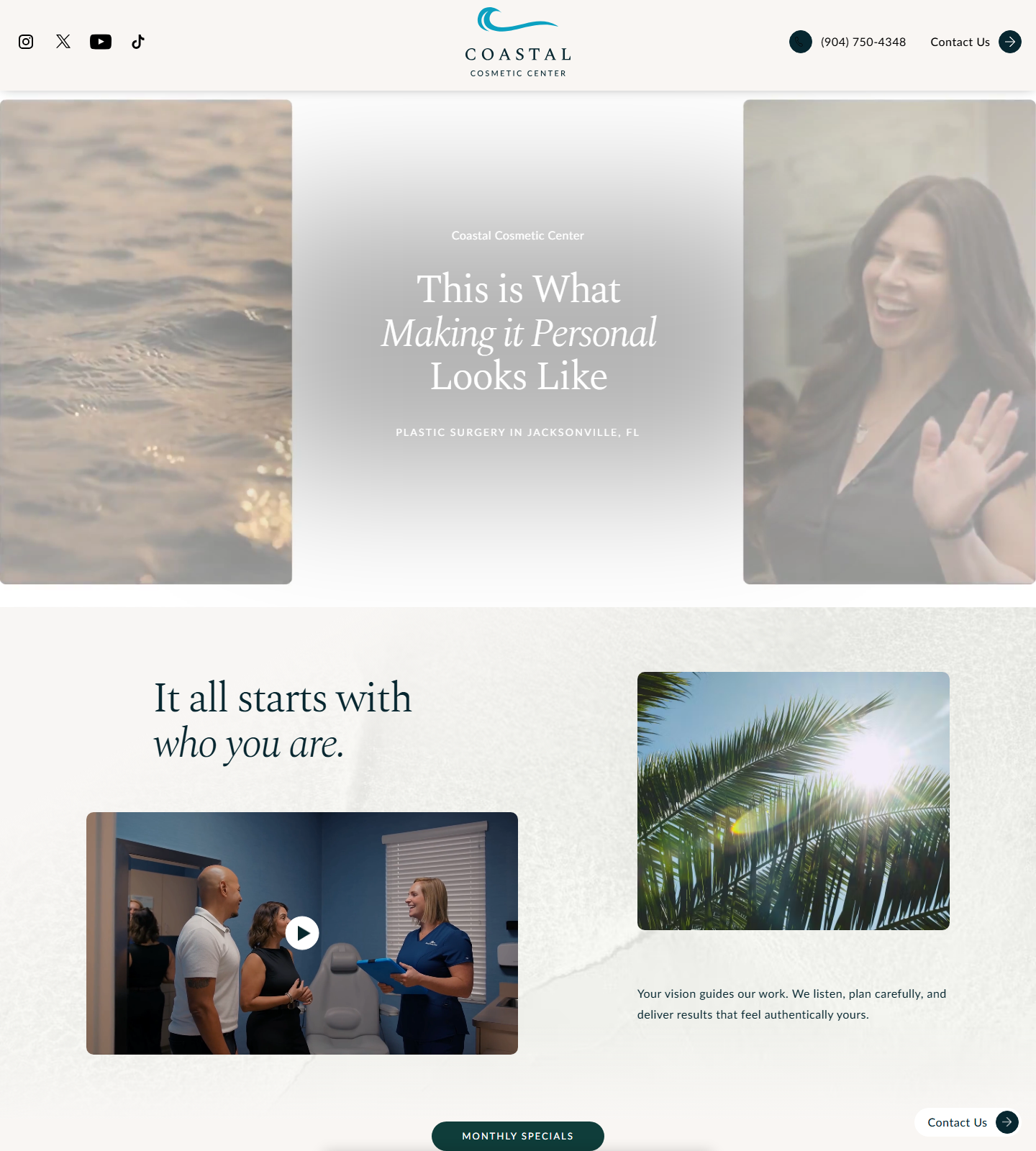 Coastal Cosmetic Center — Coastal Cosmetic Center website homepage (Jacksonville, FL)