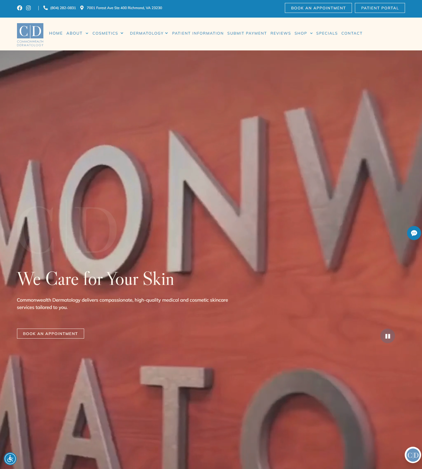 Commonwealth Dermatology — Commonwealth Dermatology website homepage (Richmond, VA)