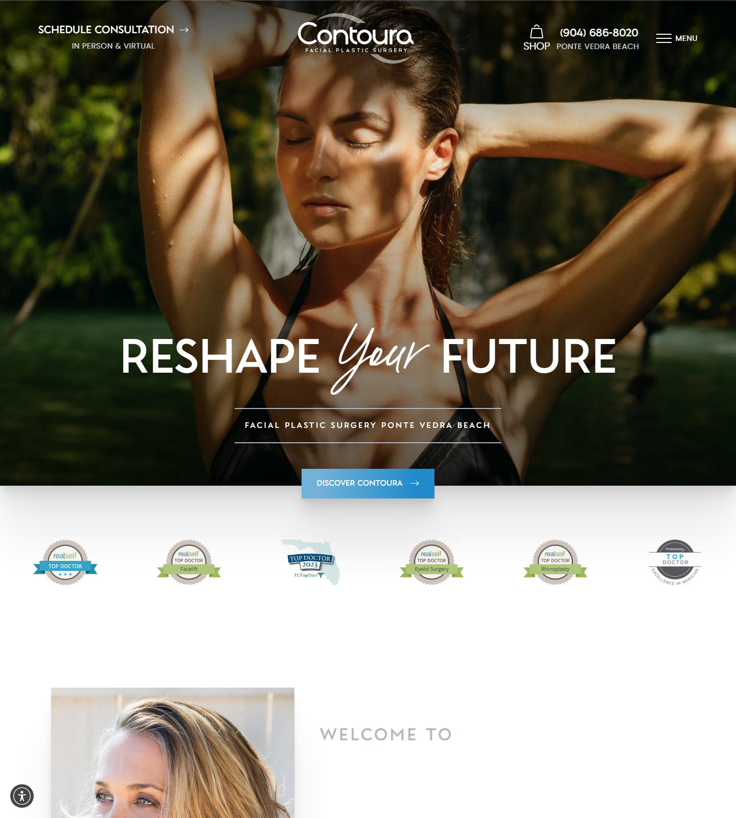 Contoura Facial Plastic Surgery — Contoura Facial Plastic Surgery website homepage (Ponte Vedra Beach, FL)