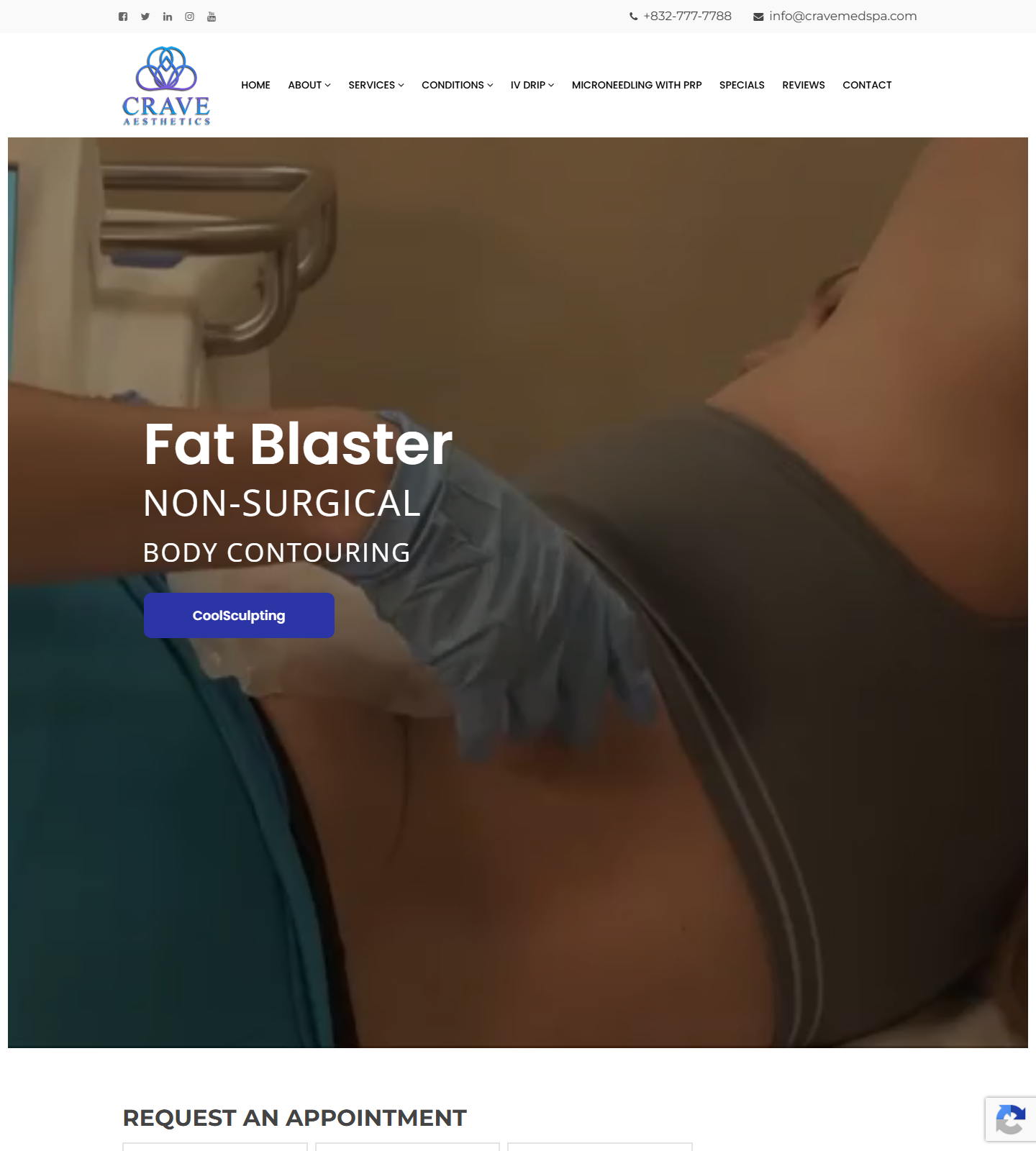 Crave Aesthetics — Crave Aesthetics website homepage (Atascocita, TX plastic & cosmetic surgery)