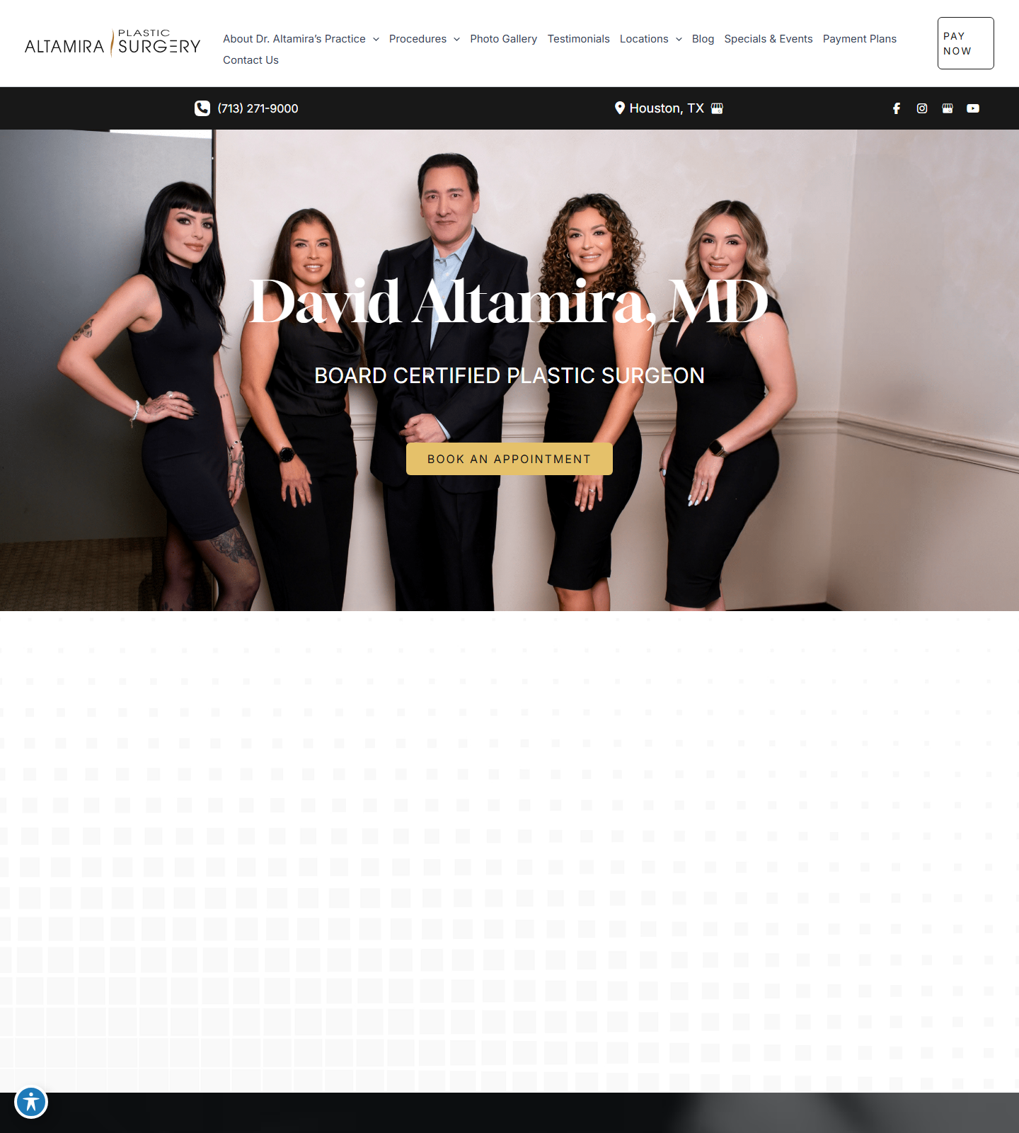 David Altamira, MD — David Altamira, MD website homepage (Houston, TX plastic & cosmetic surgery)
