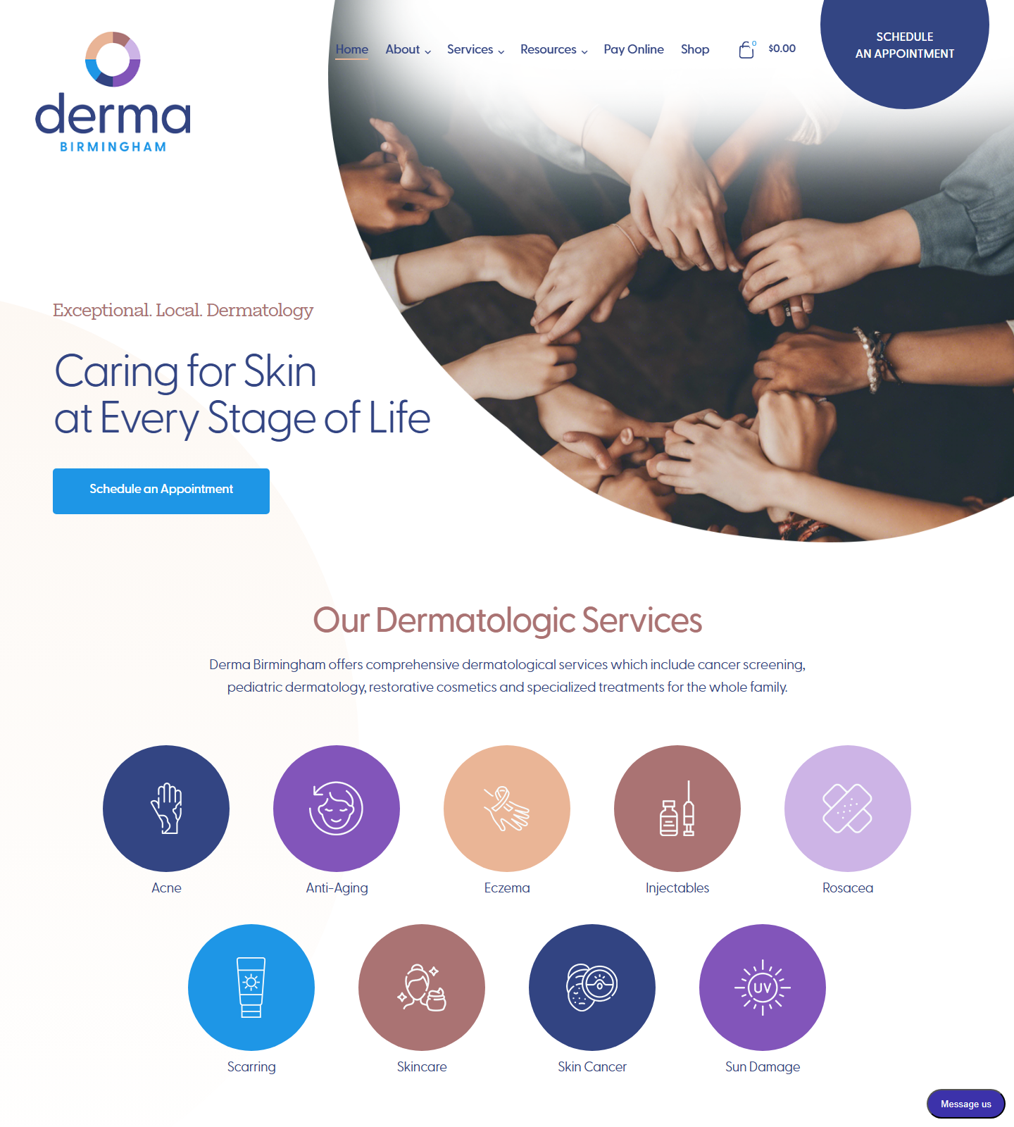Derma Birmingham — Derma Birmingham website homepage (Birmingham, AL)