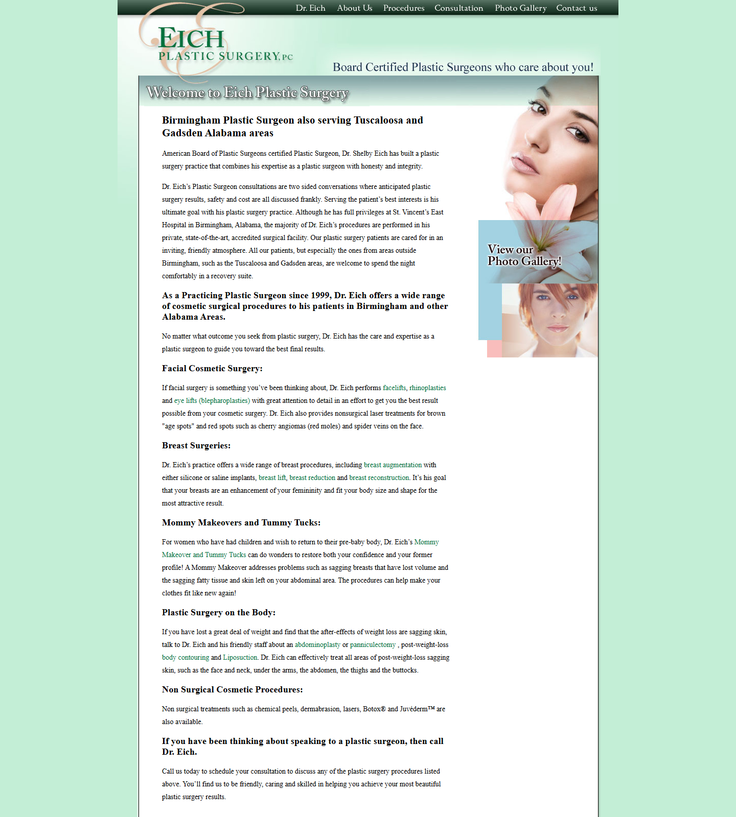Dr. Bruce S. Eich, MD — Dr. Bruce S. Eich, MD website homepage (Birmingham, AL)
