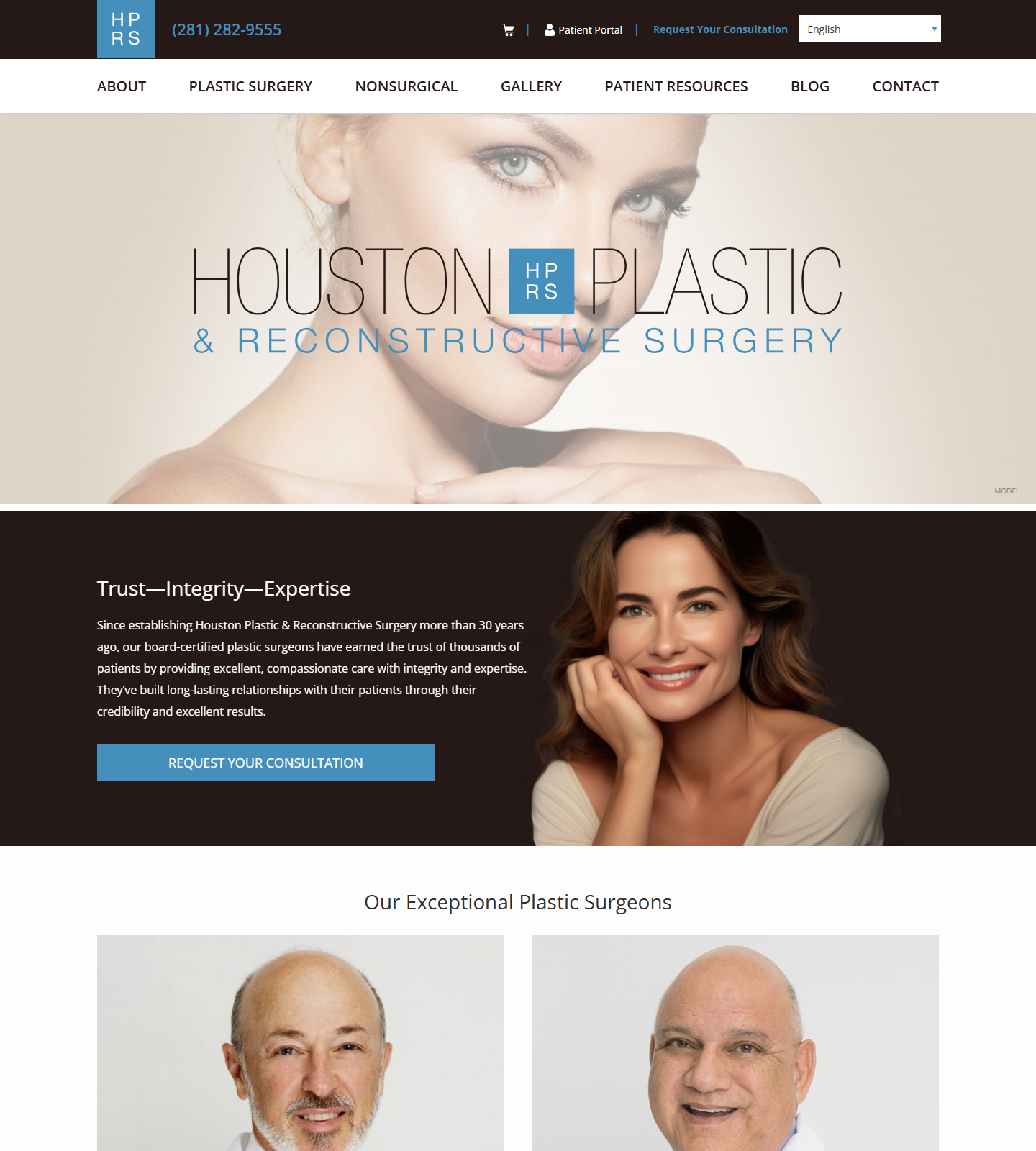 Dr. Clayton L. Moliver — Dr. Clayton L. Moliver website homepage (Webster, TX plastic & cosmetic surgery)
