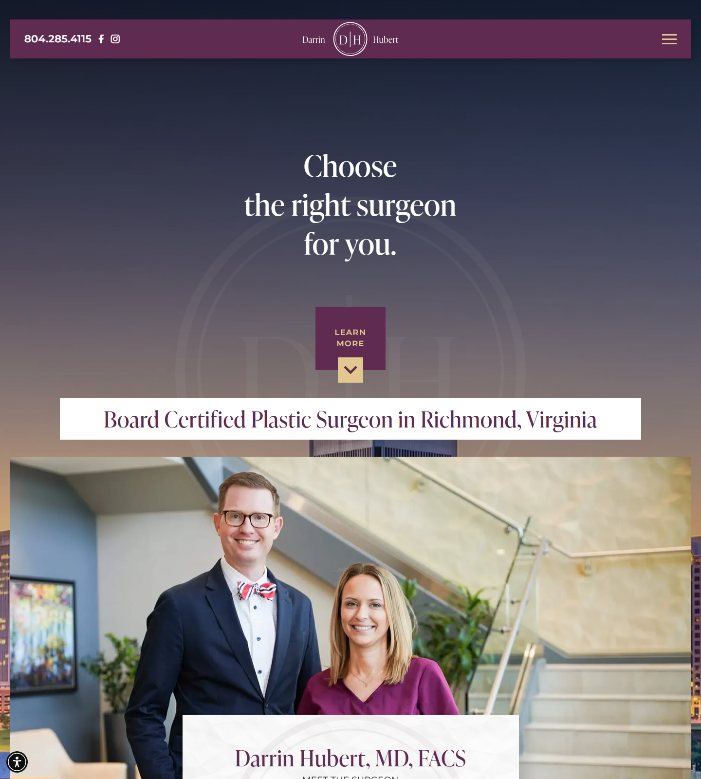 Dr. Darrin M. Hubert, MD — Dr. Darrin M. Hubert, MD website homepage (Richmond, VA)