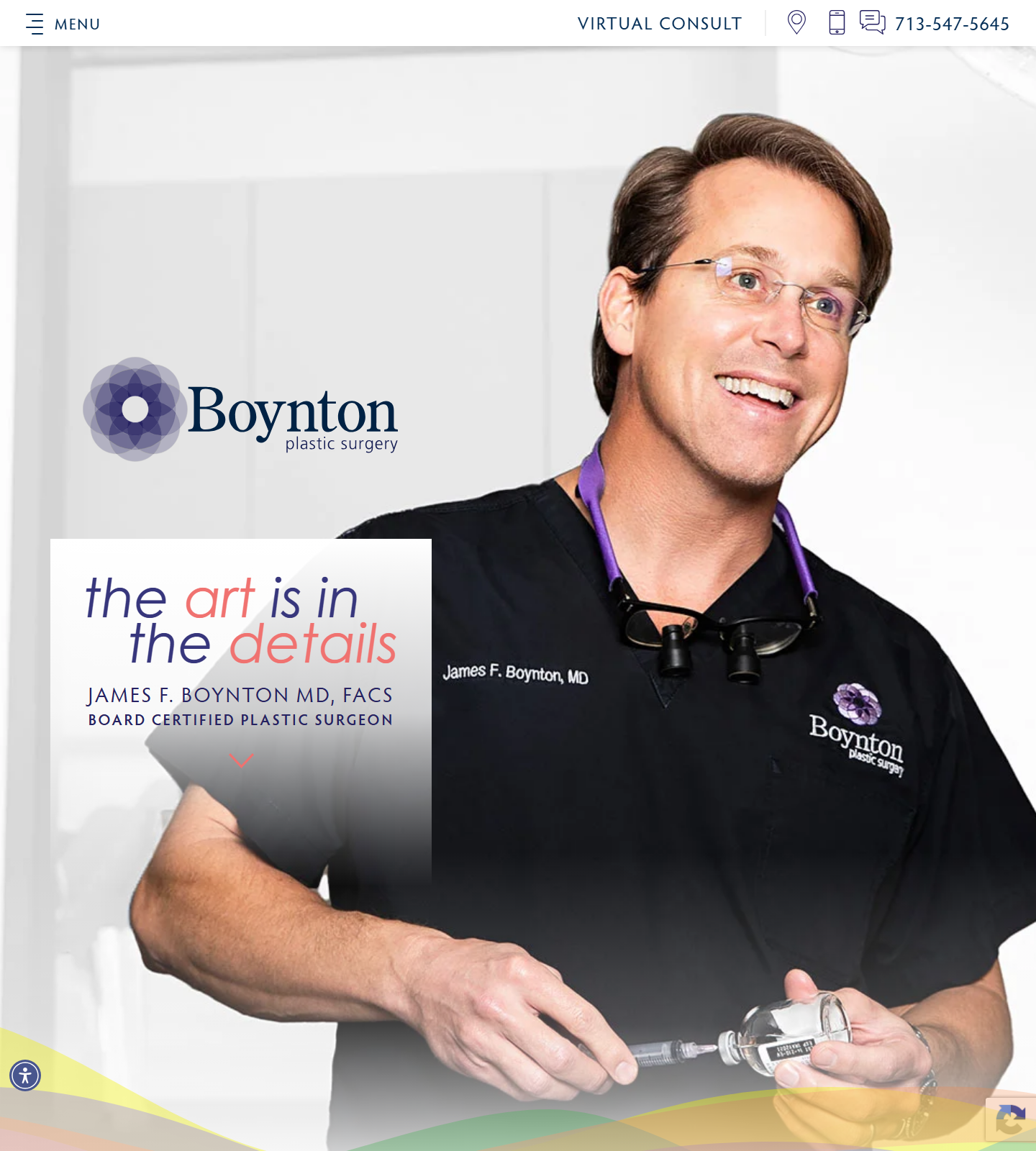 Dr. James Boynton – Boynton Plastic Surgery — Dr. James Boynton – Boynton Plastic Surgery website homepage (Houston, TX plastic & cosmetic surgery)