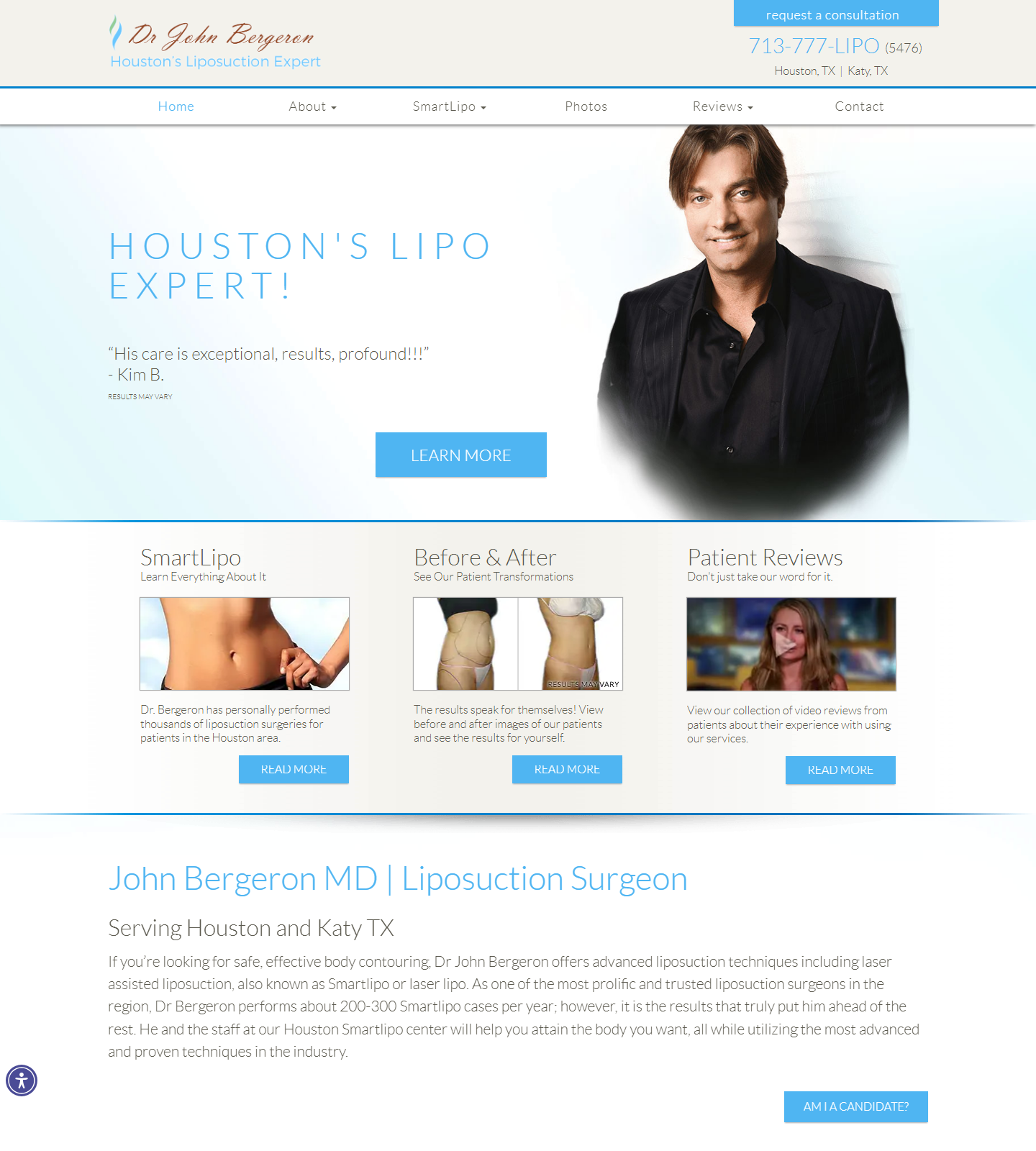 Dr. John Bergeron, MD — Dr. John Bergeron, MD website homepage (Houston, TX plastic & cosmetic surgery)