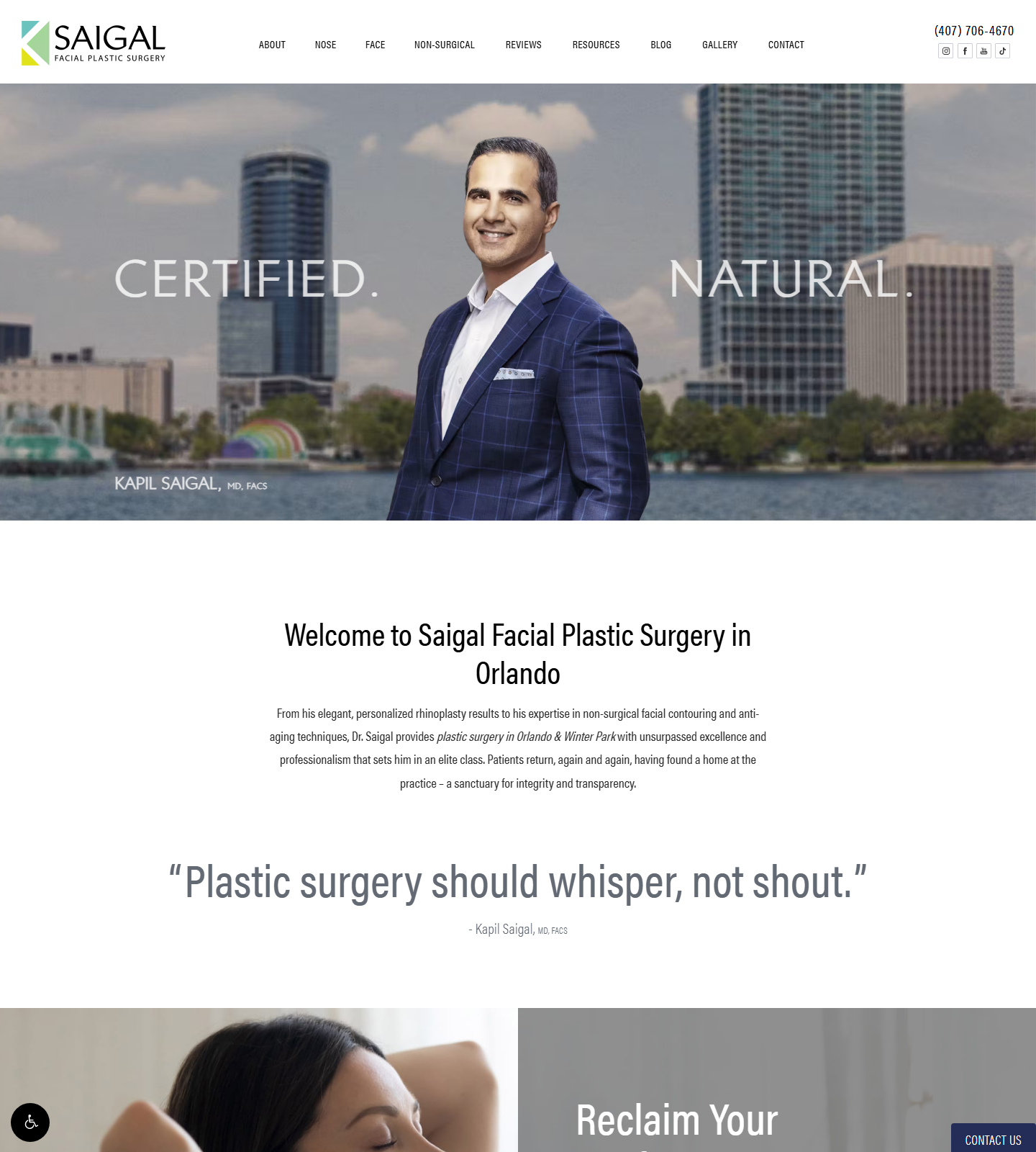 Dr. Kapil Saigal, MD, FACS — Dr. Kapil Saigal, MD, FACS website homepage (Winter Park, FL)