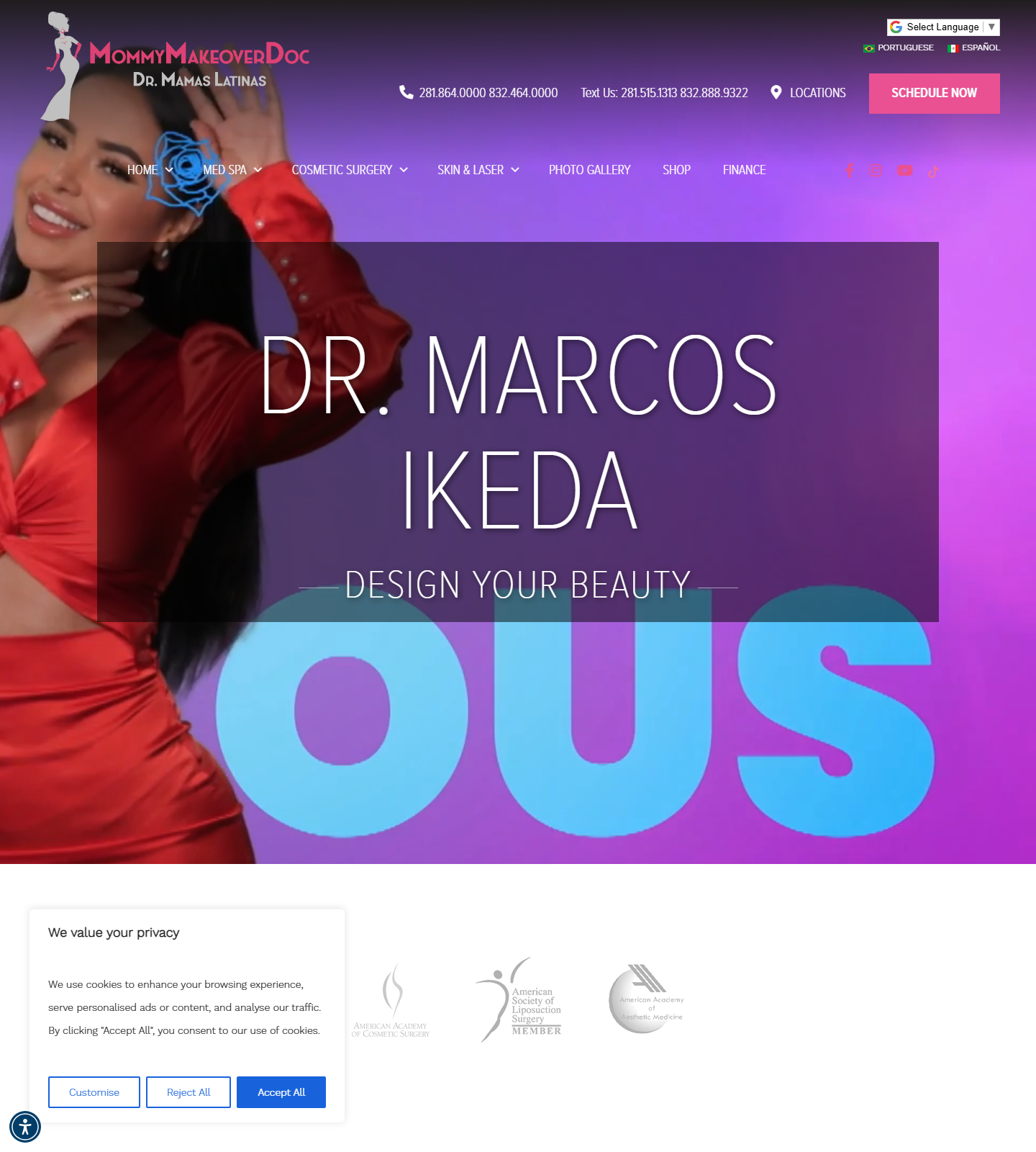 Dr. Marcos Ikeda — Dr. Marcos Ikeda website homepage (Houston, TX plastic & cosmetic surgery)