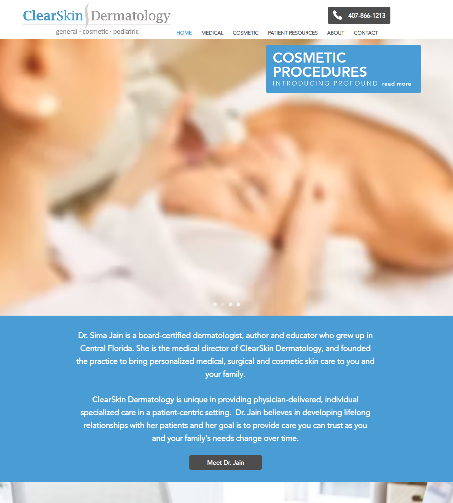 Dr. Sima Jain, MD — Dr. Sima Jain, MD website homepage (Orlando, FL)