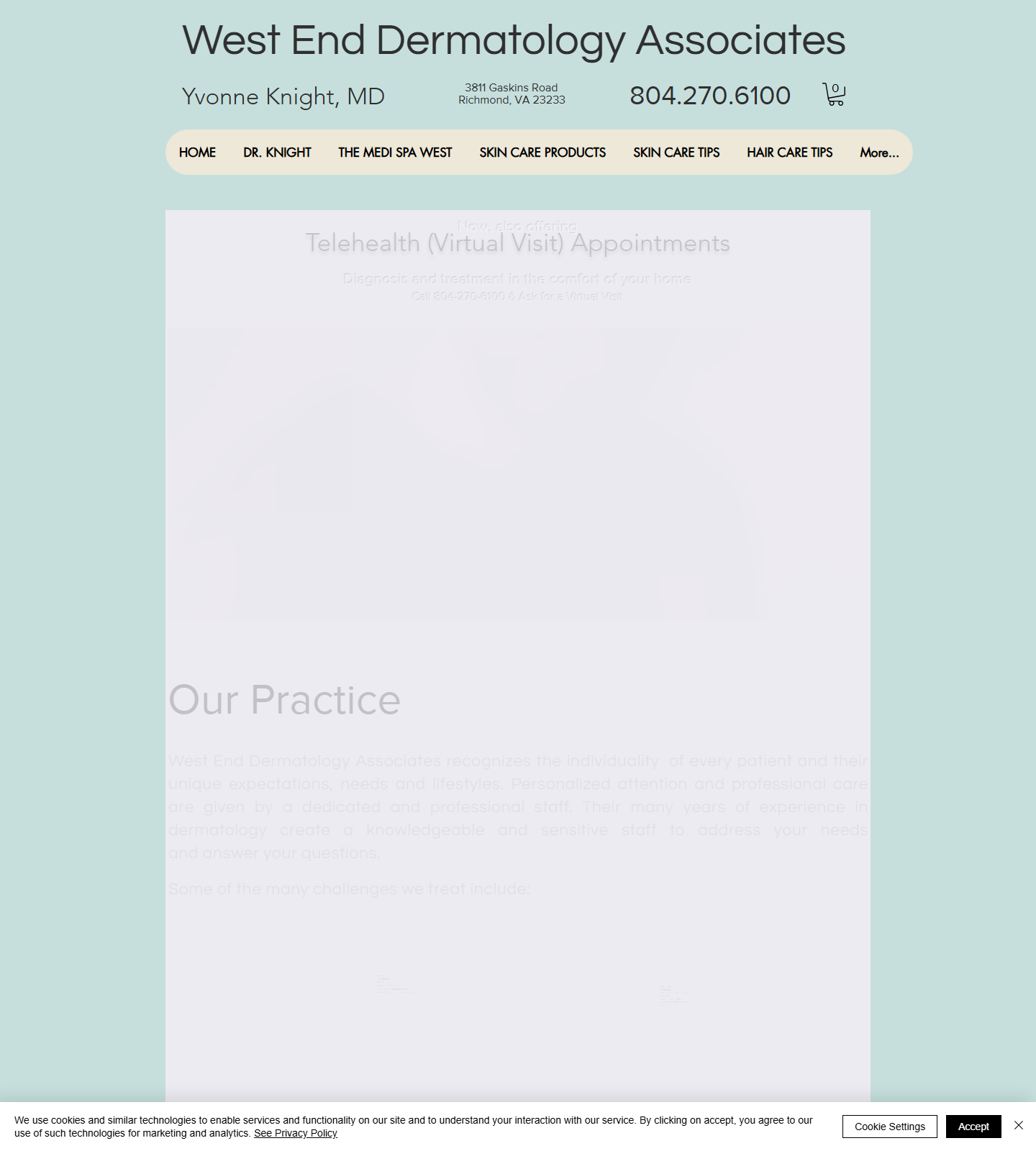 Dr. Yvonne Knight, MD — Dr. Yvonne Knight, MD website homepage (Ridge, VA)