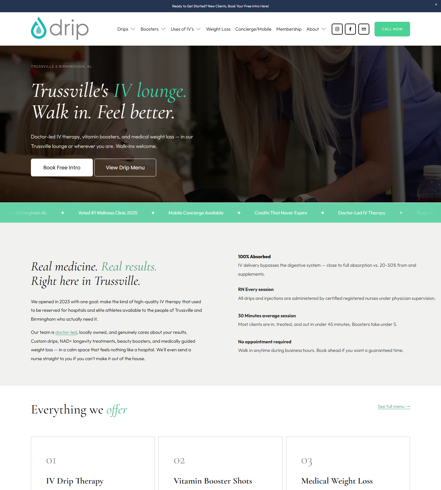 Drip IV Therapy Trussville — Drip IV Therapy Trussville website homepage (Trussville, AL)