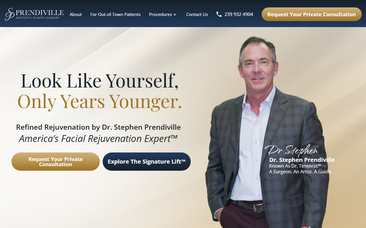 Dr. Stephen Prendiville — Prendiville Facial Plastic Surgery website homepage (Fort Myers, FL plastic & cosmetic surgery)
