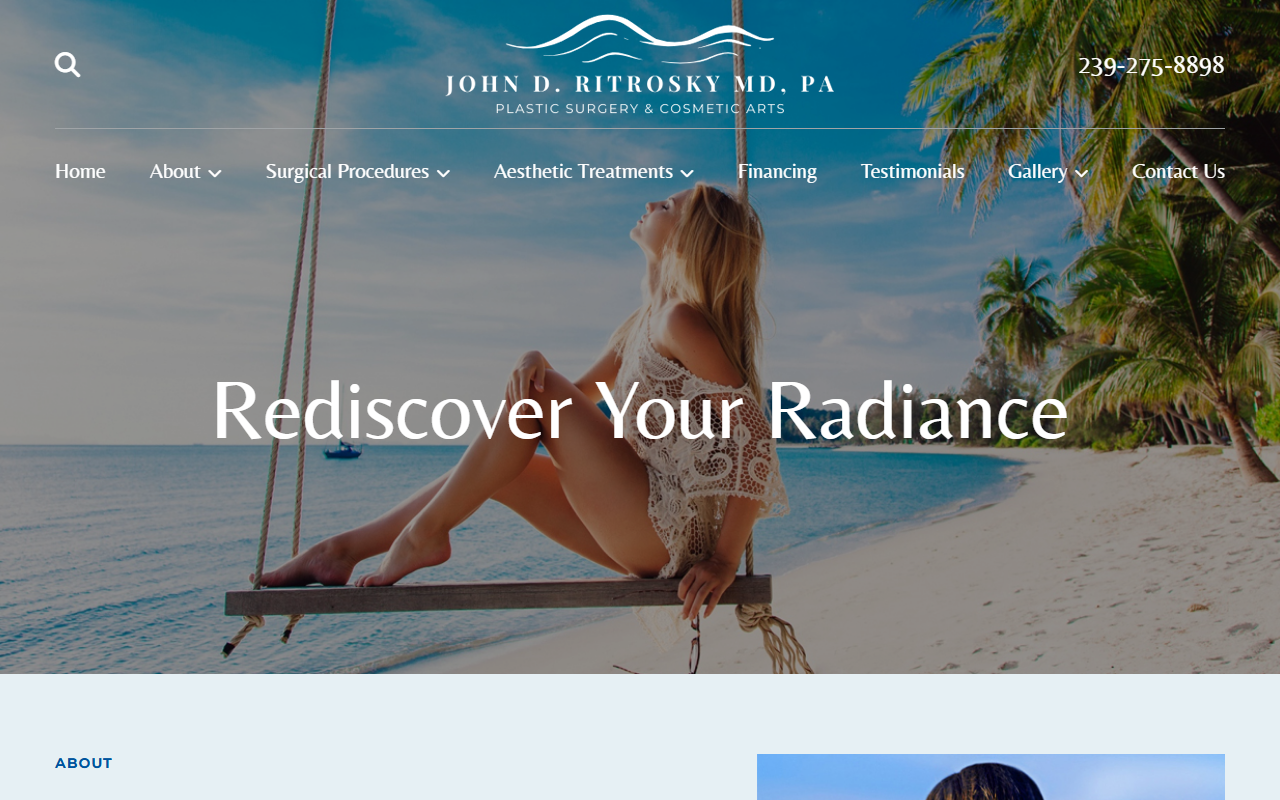 Dr. John D. Ritrosky — Dr. John D. Ritrosky MD,PA website homepage (Fort Myers, FL plastic & cosmetic surgery)