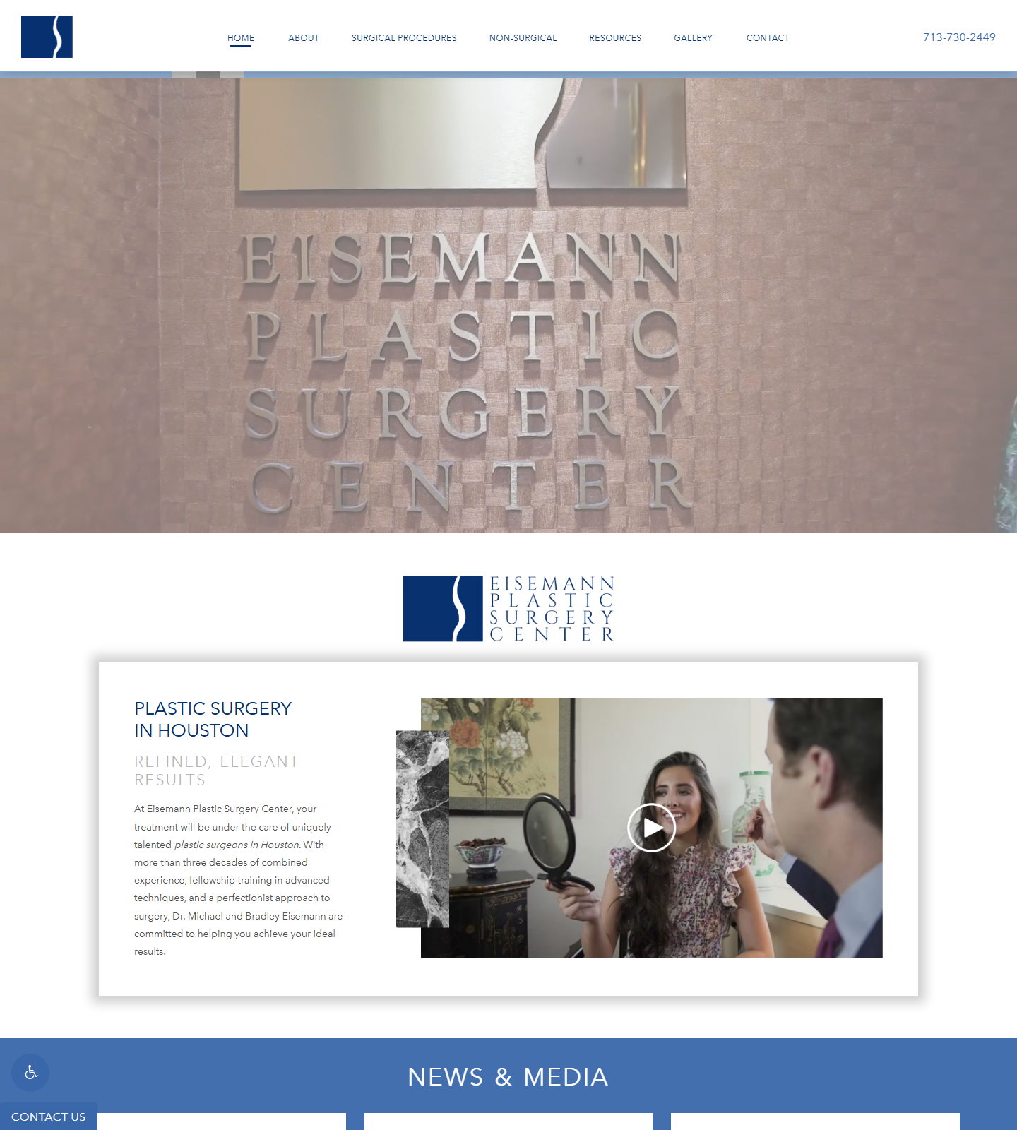 Eisemann Plastic Surgery Center — Eisemann Plastic Surgery Center | Dr. Michael Eisemann | Dr. Bradley Eisemann website homepage (Houston, TX plastic & cosmetic surgery)