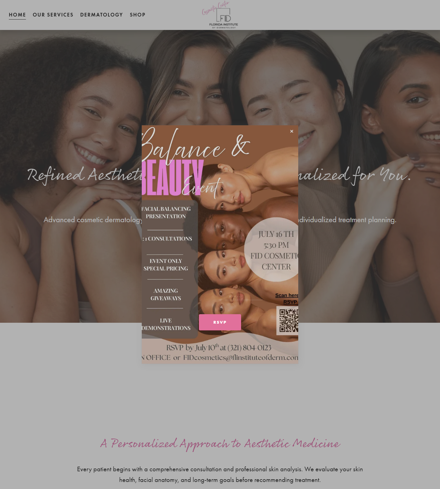 Florida Institute of Dermatology Cosmetic Center — Florida Institute of Dermatology Cosmetic Center website homepage (Winter Garden, FL)
