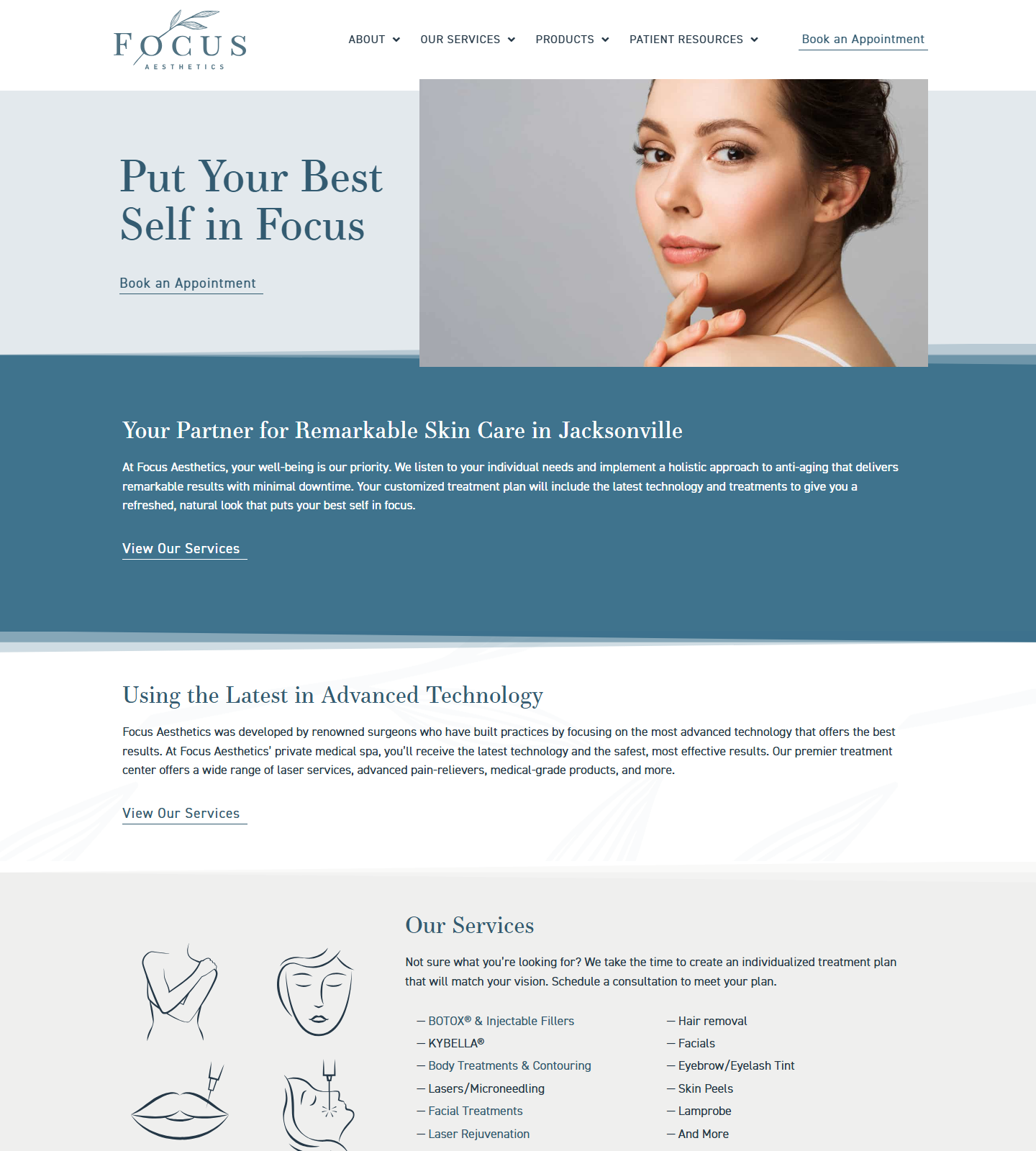 Focus Aesthetics — Focus Aesthetics website homepage (Neptune Beach, FL)