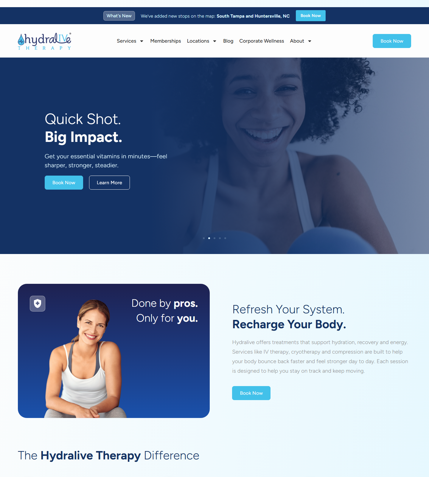 Hydralive Therapy Homewood — Hydralive Therapy Homewood website homepage (Homewood, AL)