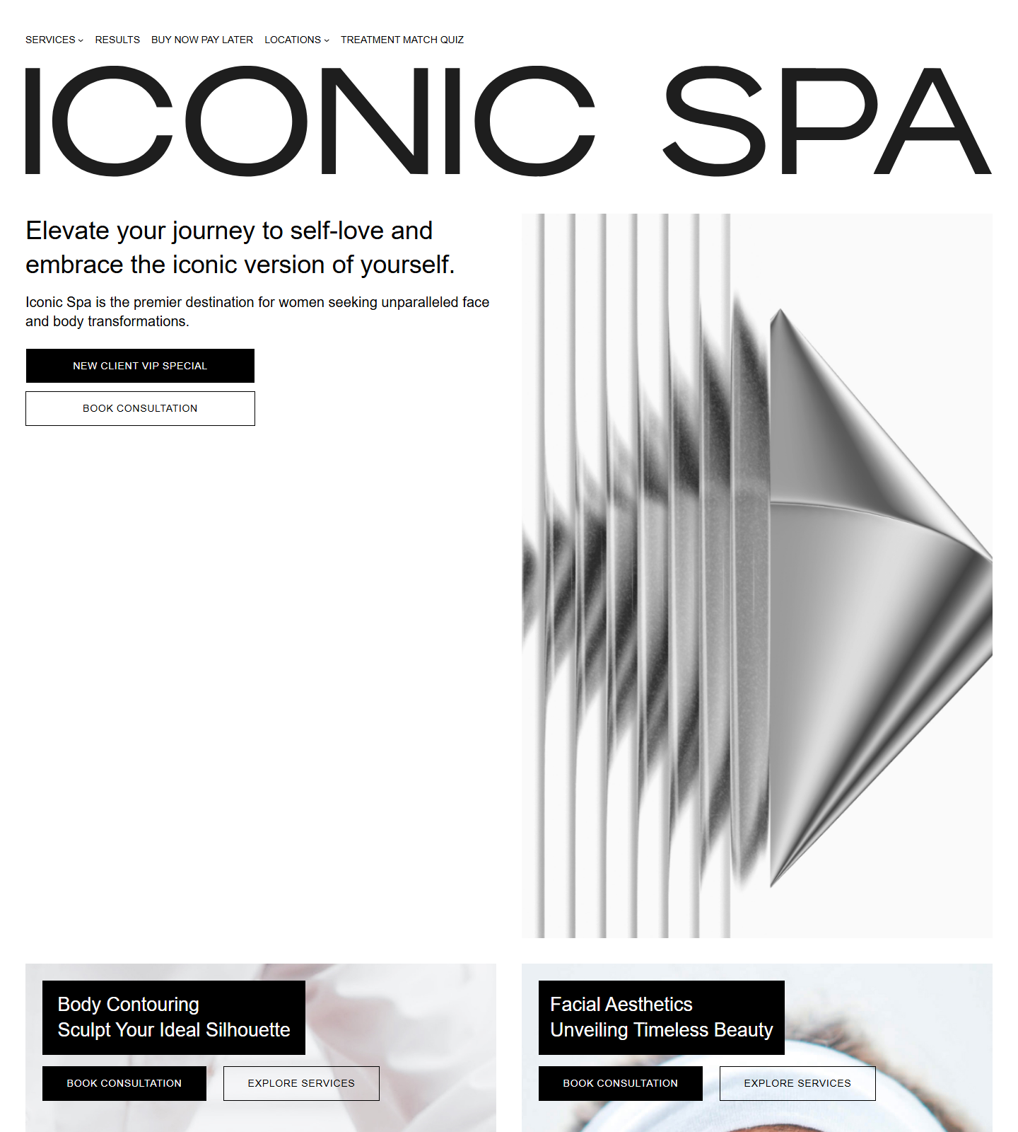 ICONIC SPA - Birmingham — ICONIC SPA - Birmingham website homepage (Vestavia Hills, AL)