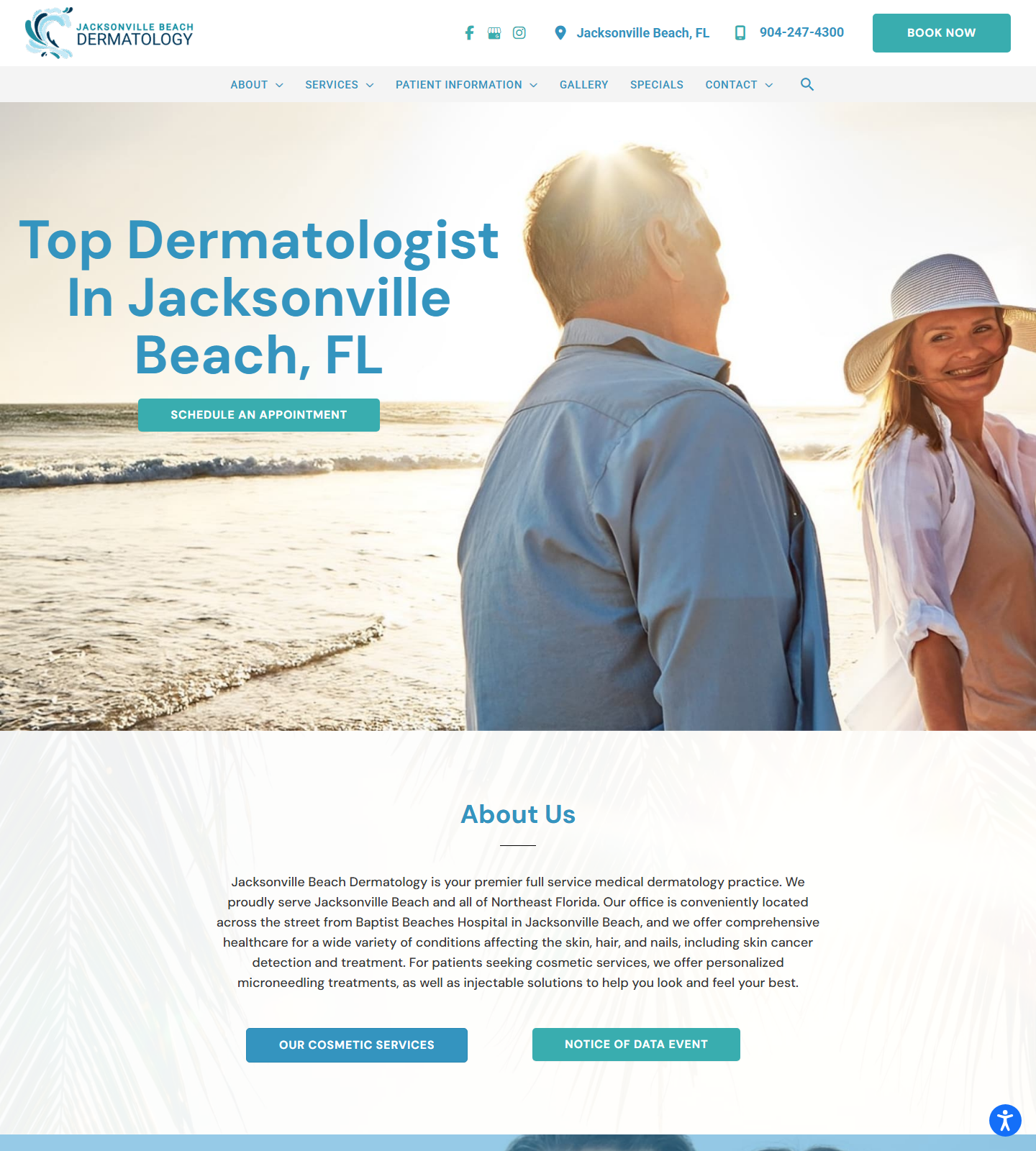 Jacksonville Beach Dermatology — Jacksonville Beach Dermatology website homepage (Jacksonville Beach, FL)
