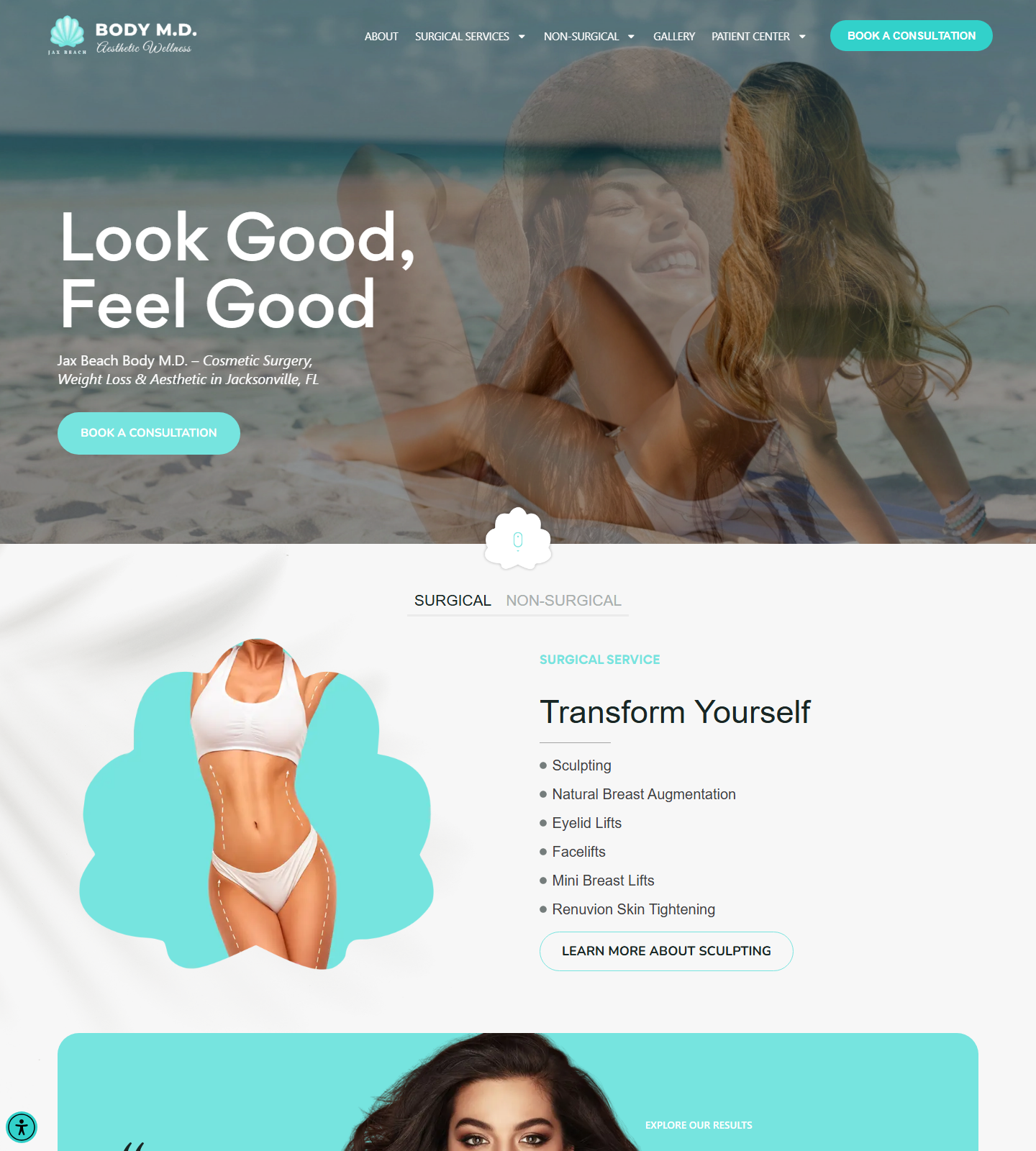 Jax Beach Body MD Aesthetic Wellness — Jax Beach Body MD Aesthetic Wellness website homepage (Jacksonville Beach, FL)