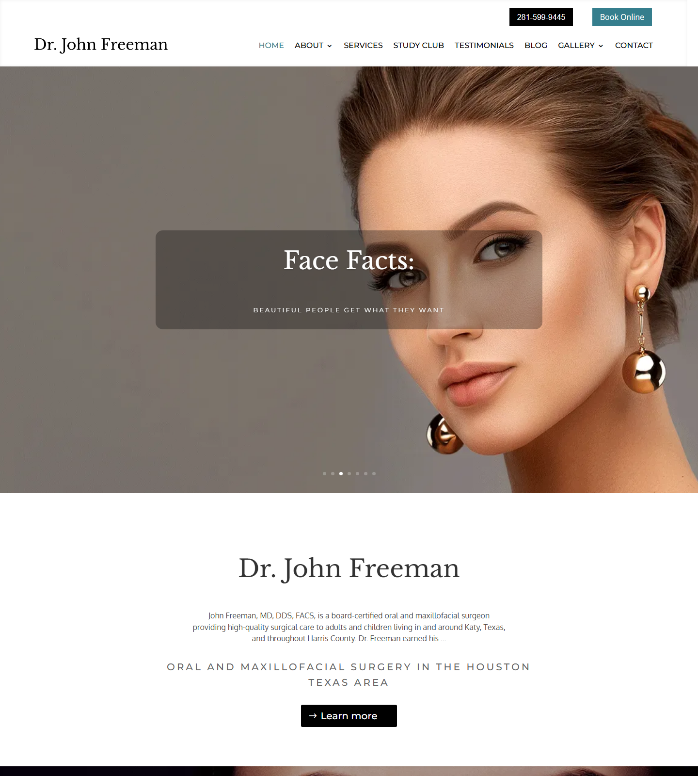 John Freeman, MD, DDS, FACS — John Freeman, MD, DDS, FACS website homepage (Katy, TX plastic & cosmetic surgery)