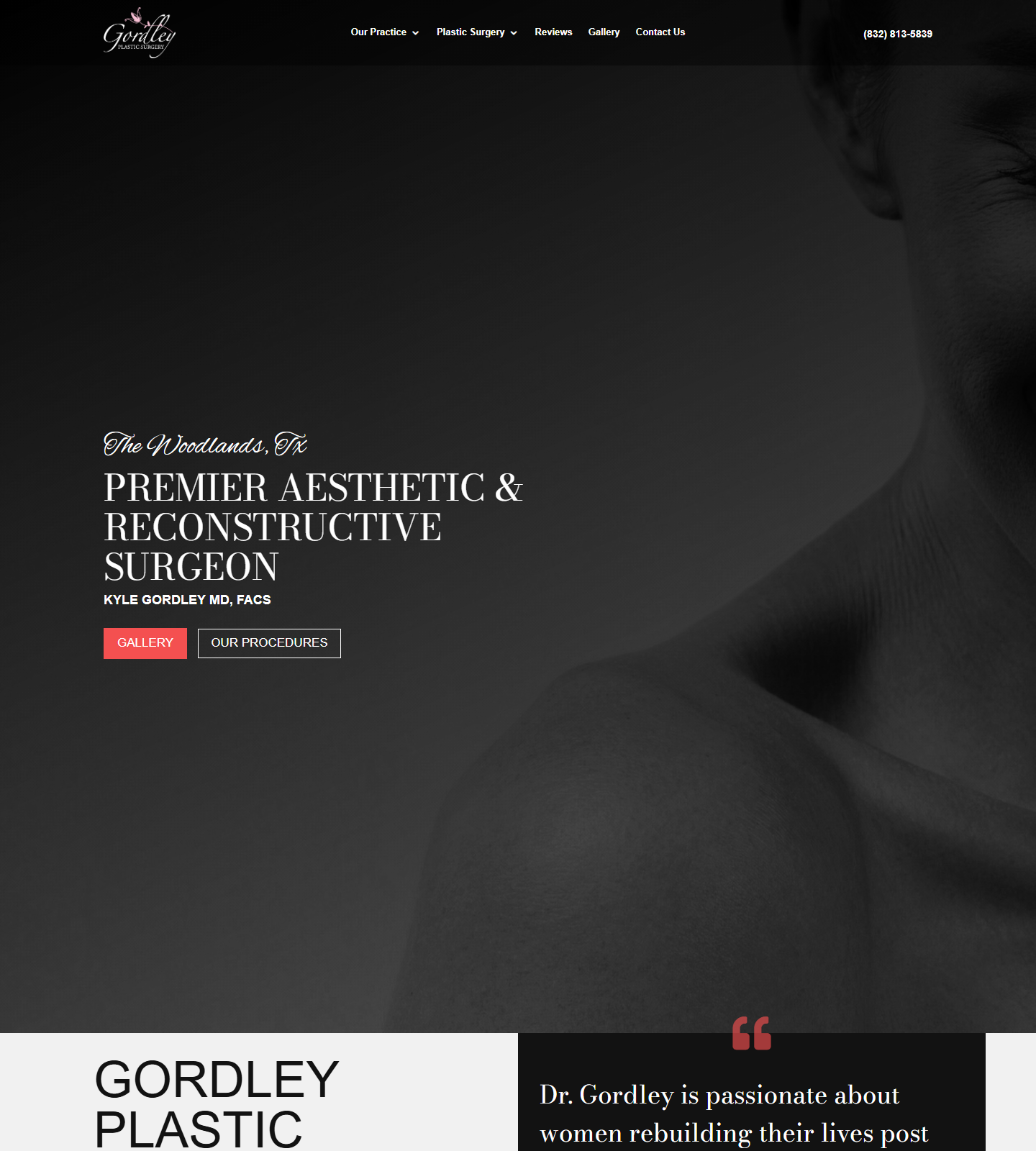 Kyle P. Gordley, MD, FACS — Kyle P. Gordley, MD, FACS website homepage (Shenandoah, TX plastic & cosmetic surgery)