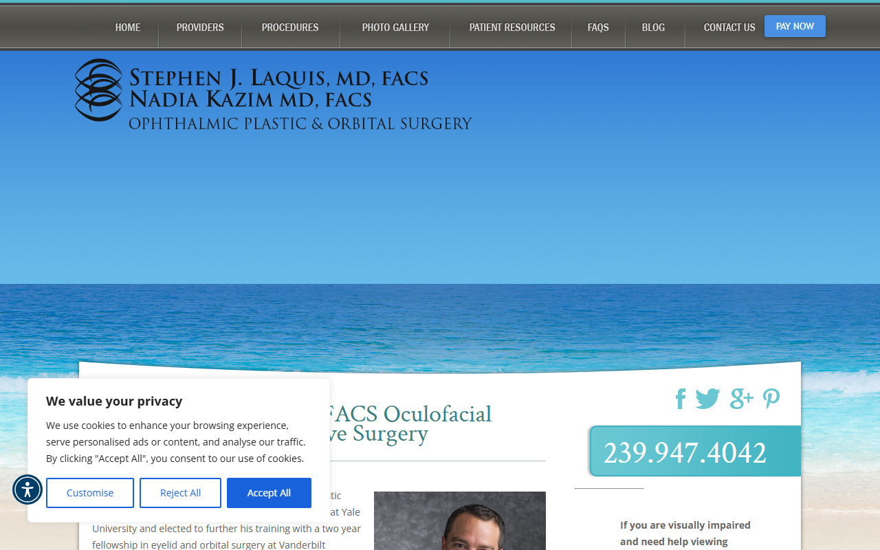 Dr. Stephen J. Laquis — Stephen J. Laquis, MD, FACS website homepage (Fort Myers, FL plastic & cosmetic surgery)