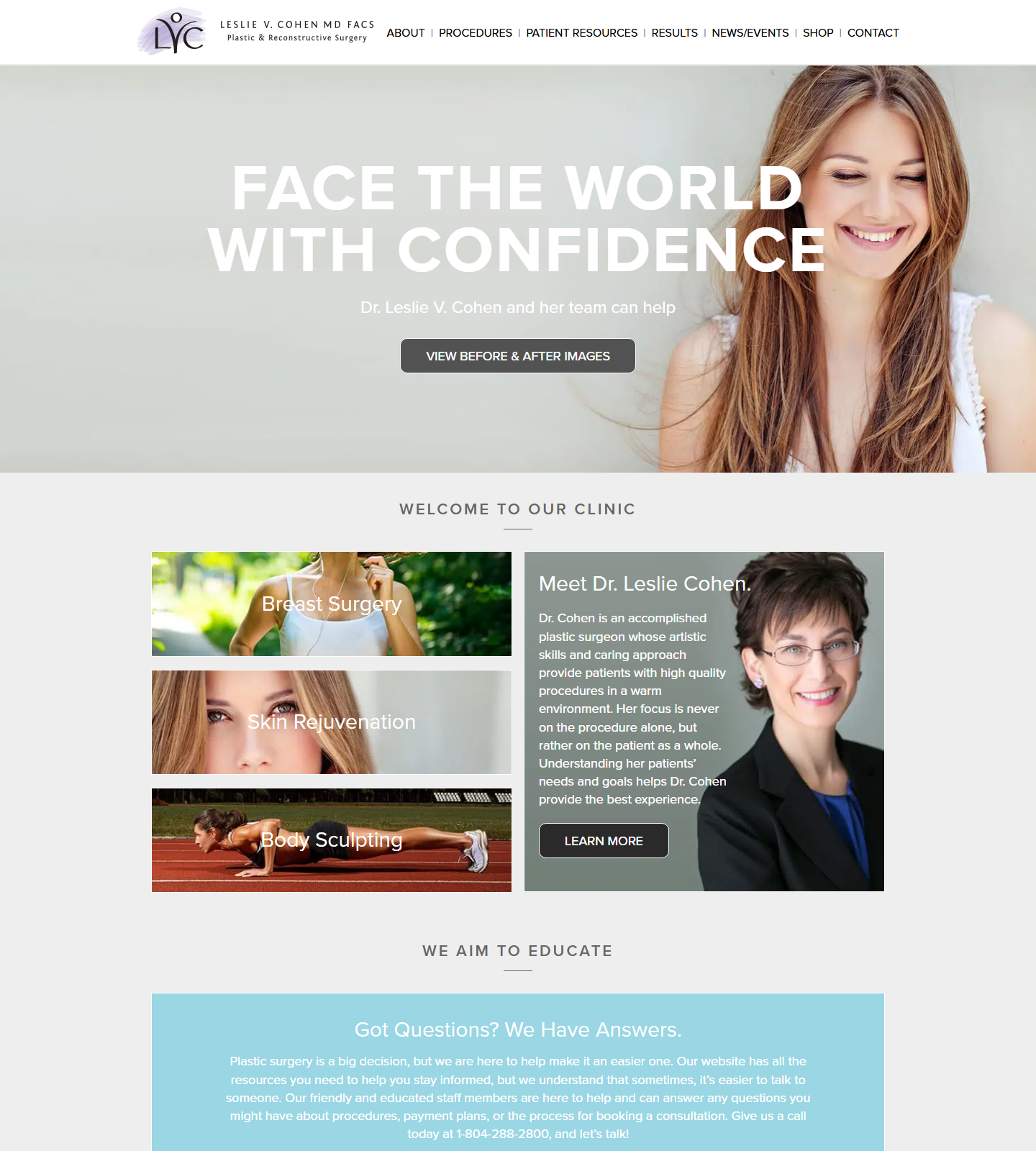 Leslie V. Cohen, MD — Leslie V. Cohen, MD website homepage (Richmond, VA)