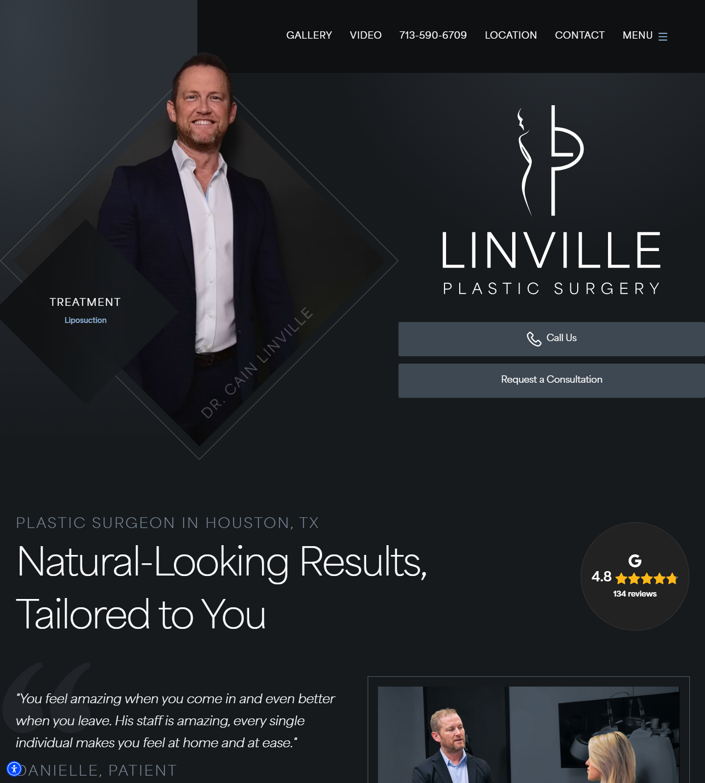 Linville Plastic Surgery — Linville Plastic Surgery website homepage (Houston, TX plastic & cosmetic surgery)