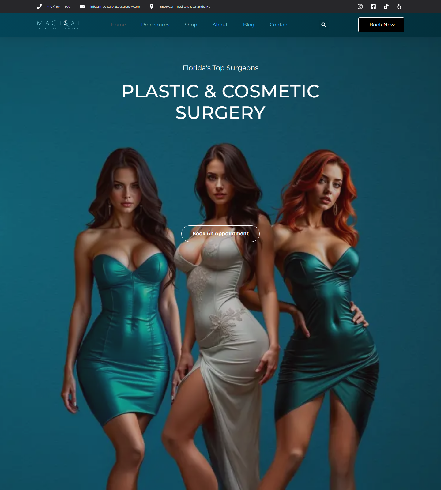 Magical Plastic Surgery — Magical Plastic Surgery website homepage (Orlando, FL)