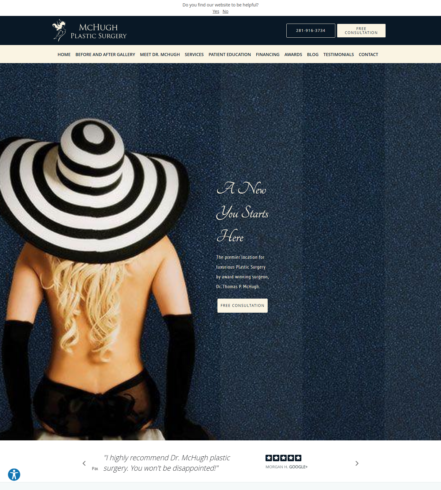 McHugh Plastic Surgery — McHugh Plastic Surgery website homepage (The Woodlands, TX plastic & cosmetic surgery)