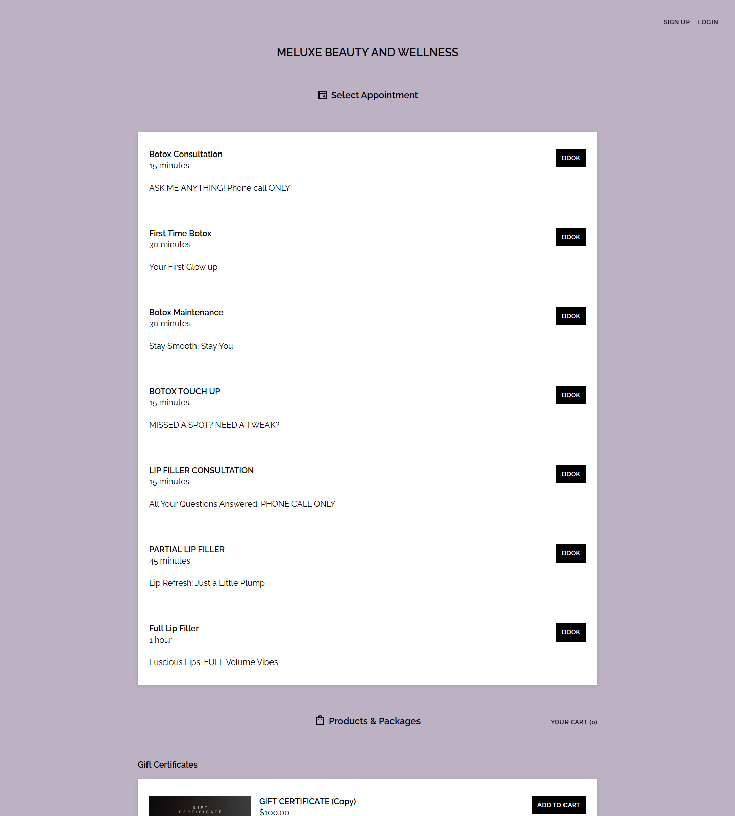 Meluxe Beauty and Wellness — Meluxe Beauty and Wellness website homepage (Trussville, AL)