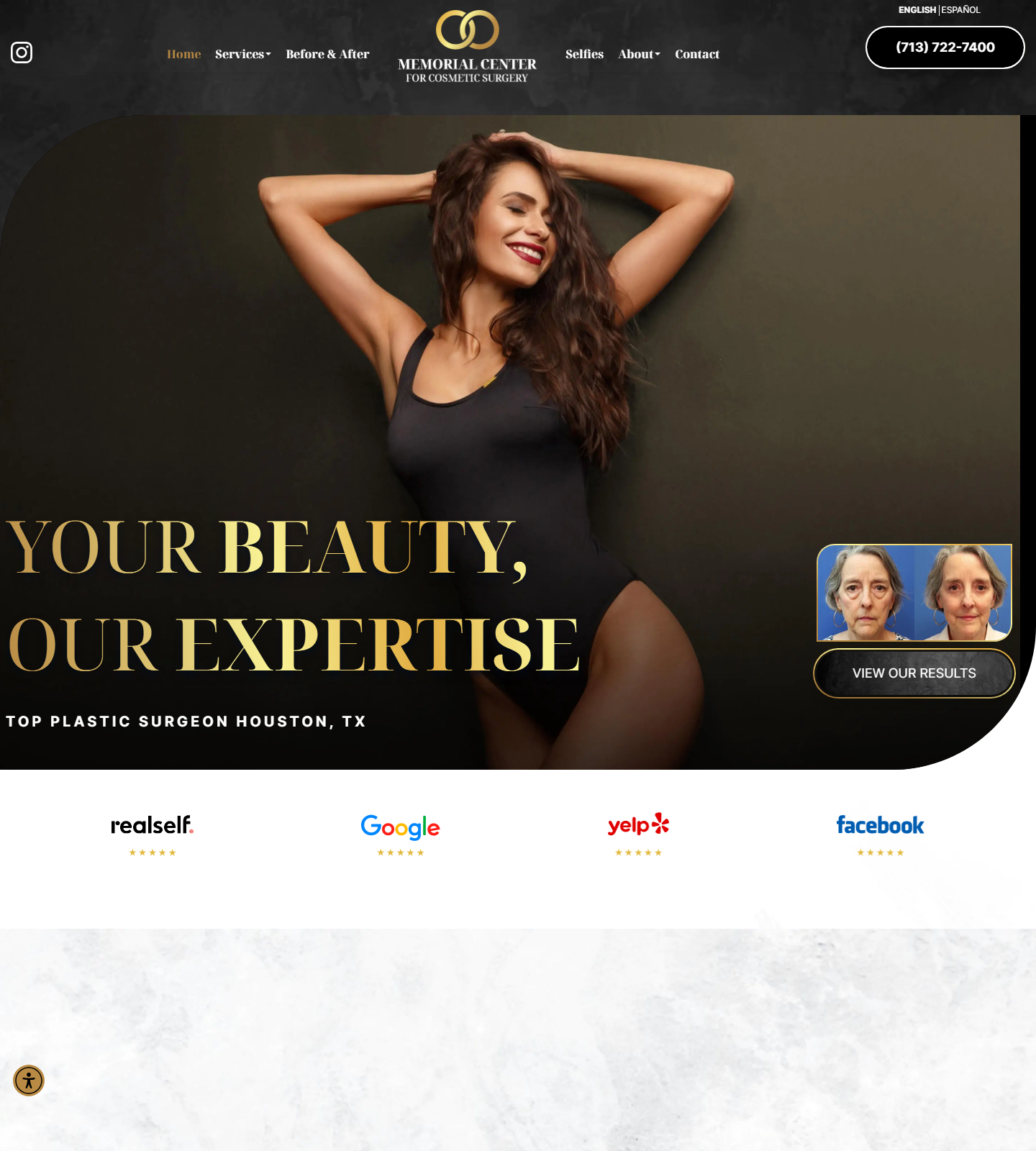 Memorial Center for Cosmetic Surgery — Memorial Center for Cosmetic Surgery: Houston Plastic Surgery website homepage (Houston, TX plastic & cosmetic surgery)