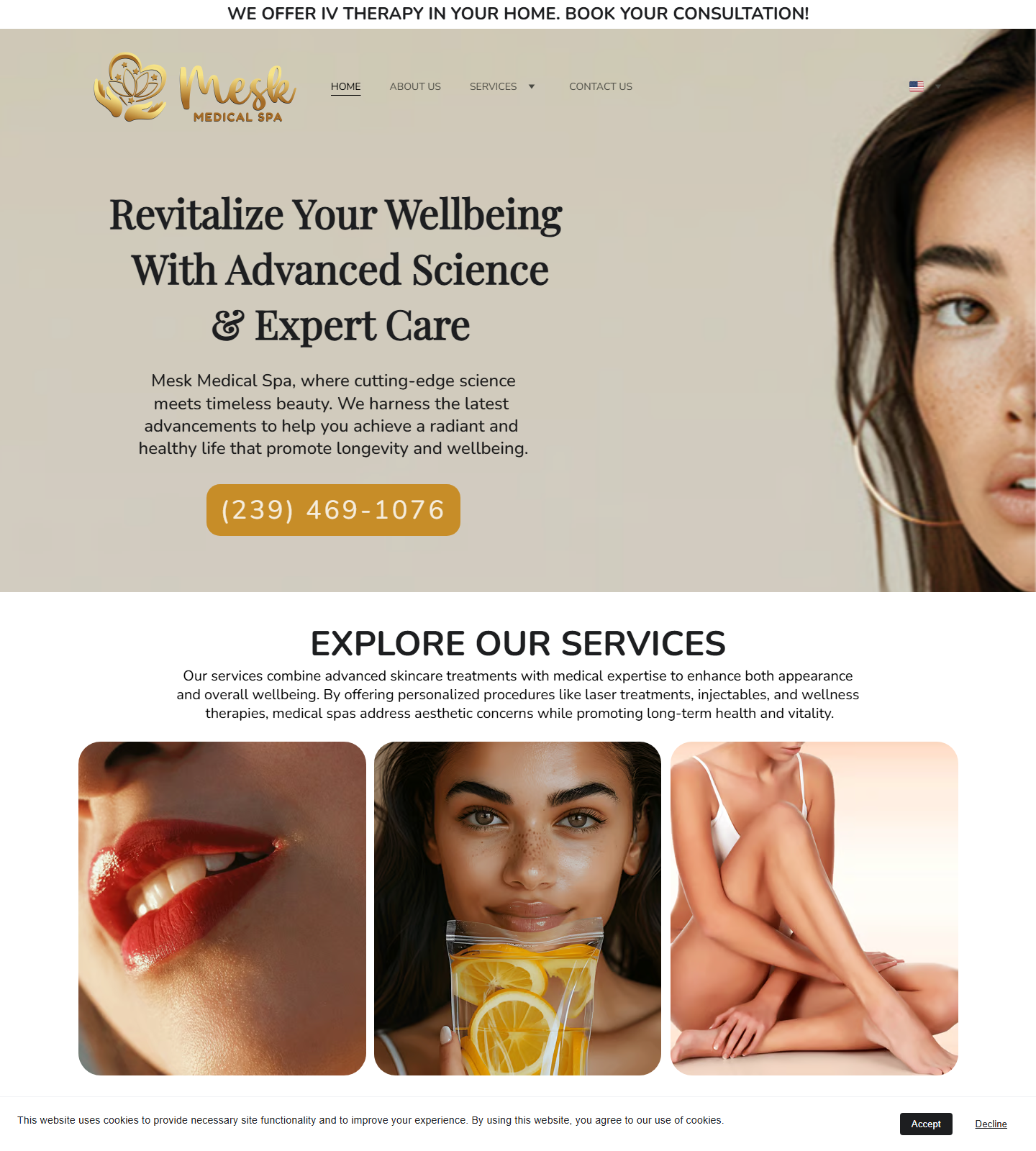 MESK MEDICAL SPA — MESK MEDICAL SPA website homepage (North Fort Myers, FL plastic & cosmetic surgery)