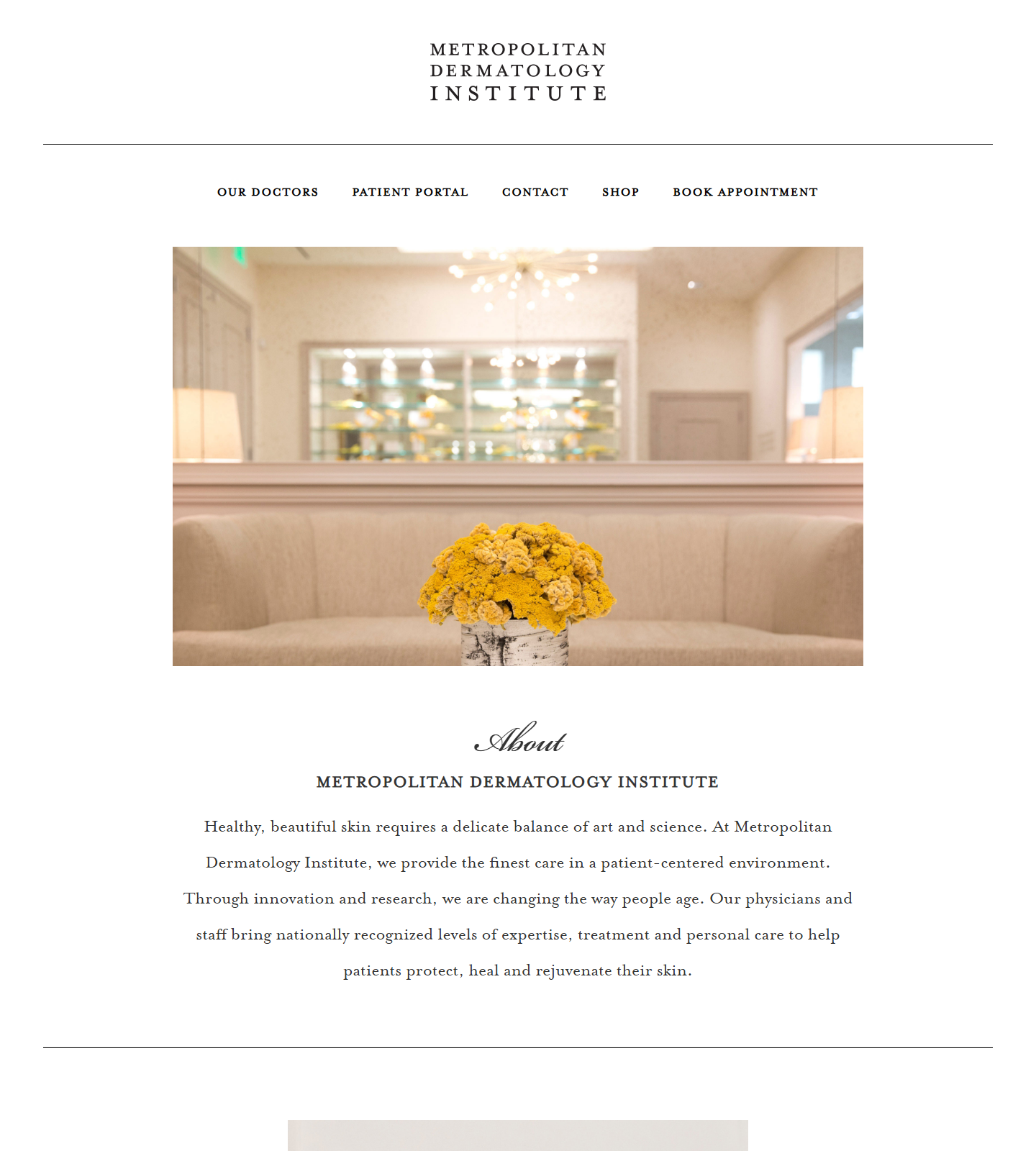 Metropolitan Dermatology Institute — Metropolitan Dermatology Institute website homepage (Houston, TX plastic & cosmetic surgery)
