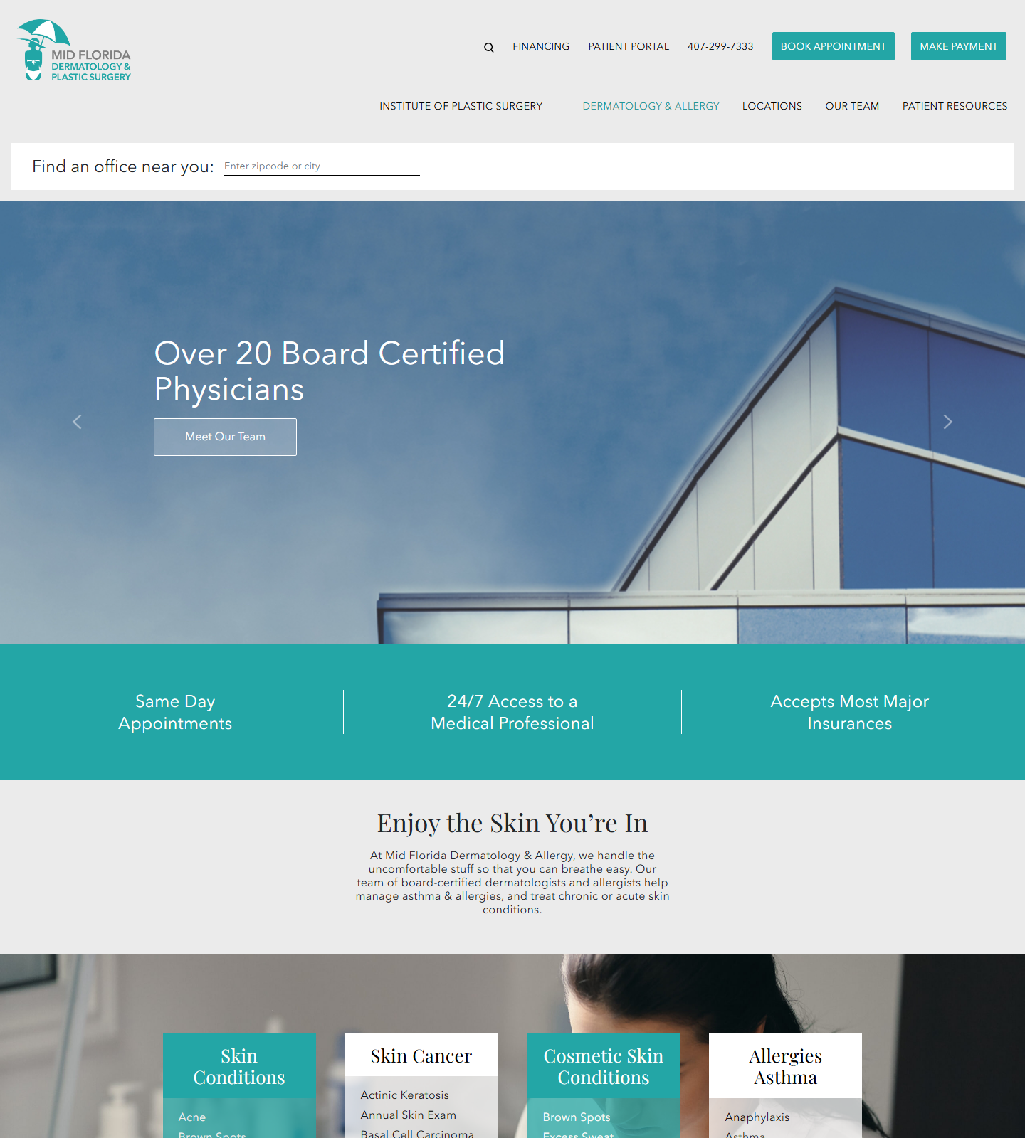 Mid Florida Dermatology & Plastic Surgery — Mid Florida Dermatology & Plastic Surgery website homepage (St. Augustine, FL)
